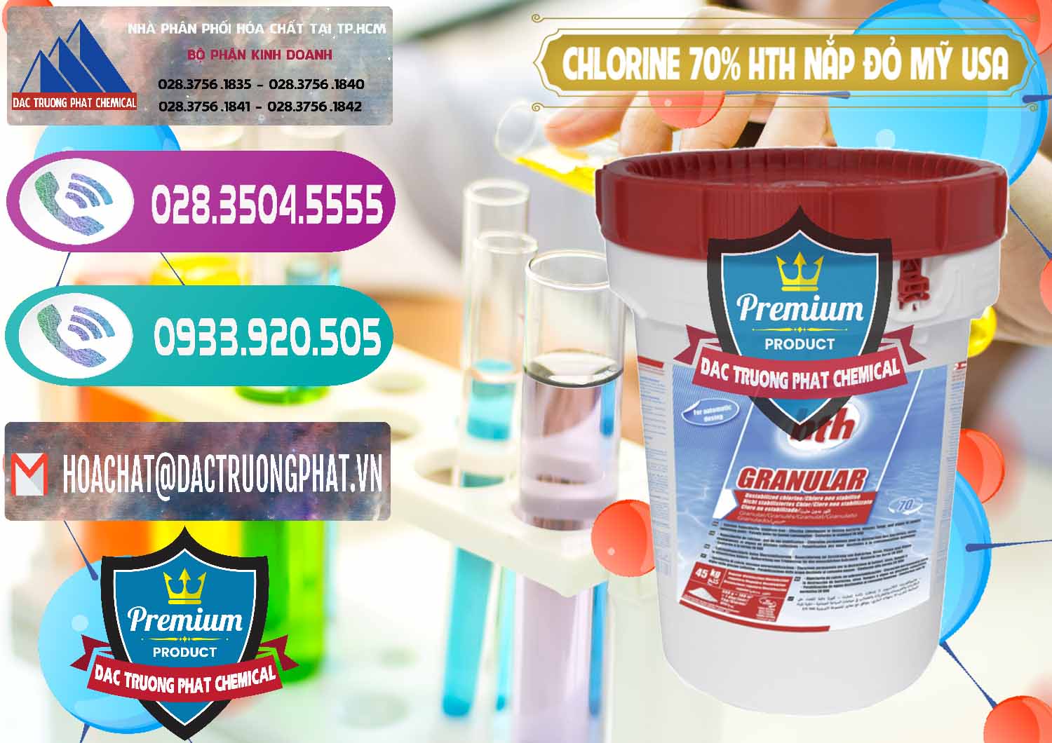 Nơi chuyên nhập khẩu ( bán ) Clorin – Chlorine 70% HTH Nắp Đỏ Mỹ Usa - 0244 - Công ty chuyên cung cấp & kinh doanh hóa chất tại TP.HCM - hoachatxulynuoc.com