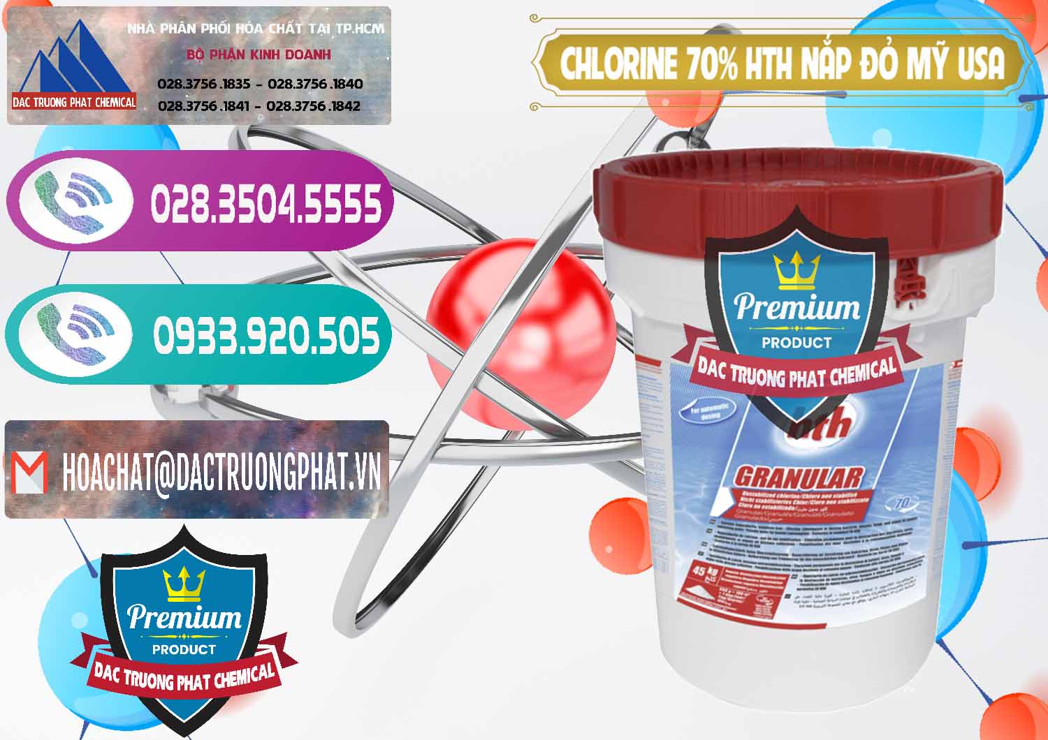 Cty nhập khẩu - bán Clorin – Chlorine 70% HTH Nắp Đỏ Mỹ Usa - 0244 - Chuyên phân phối và cung ứng hóa chất tại TP.HCM - hoachatxulynuoc.com