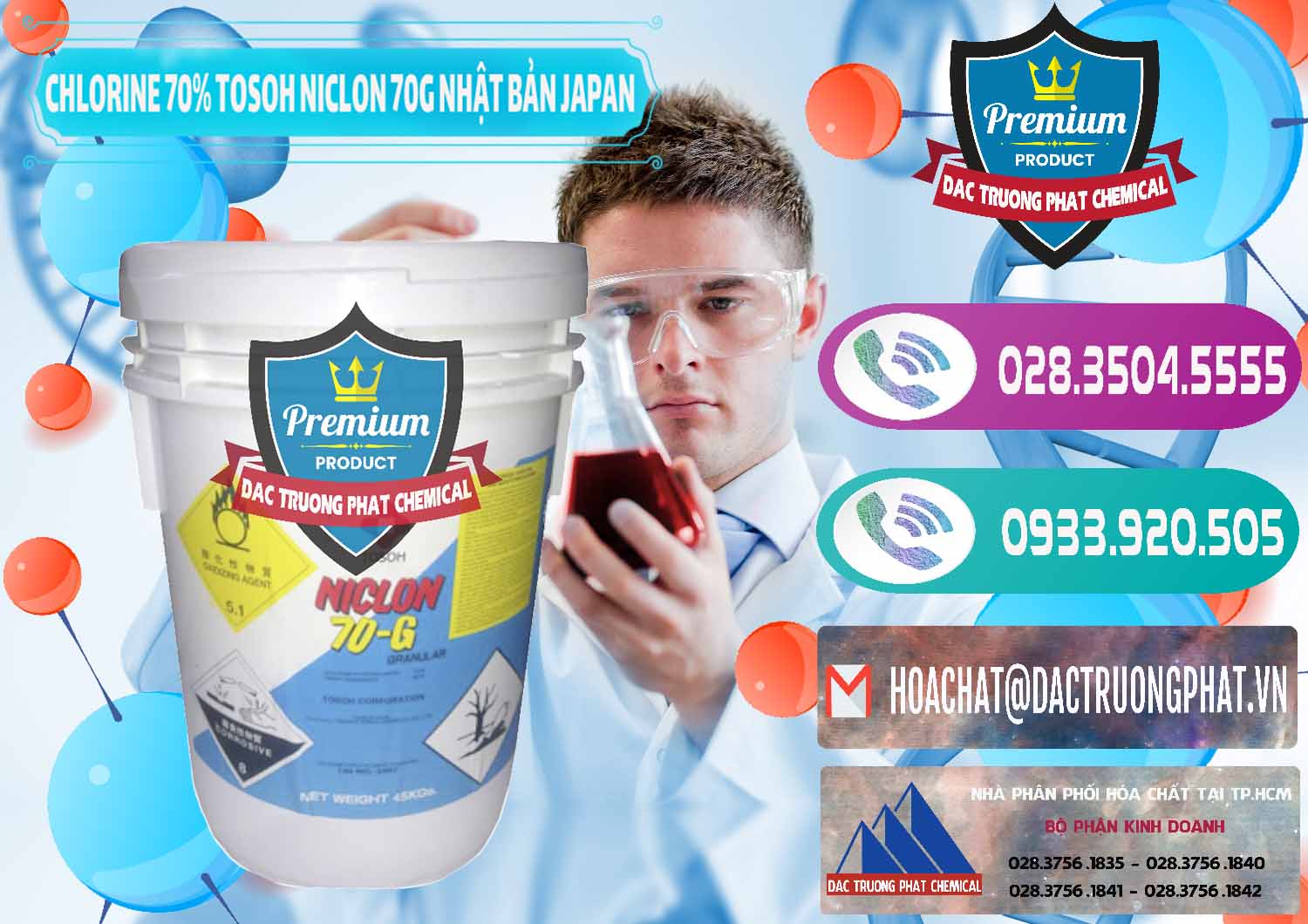 Đơn vị kinh doanh ( bán ) Clorin – Chlorine 70% Tosoh Niclon 70G Nhật Bản Japan - 0242 - Phân phối ( nhập khẩu ) hóa chất tại TP.HCM - hoachatxulynuoc.com