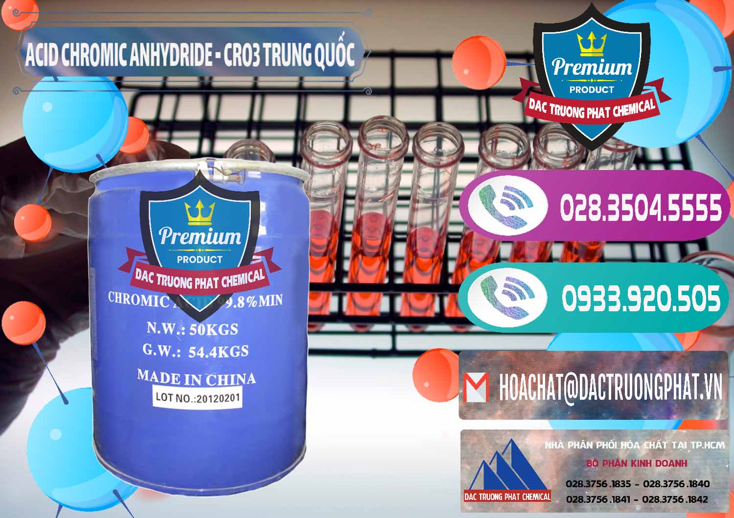 Cty chuyên cung cấp và bán Acid Chromic Anhydride - Cromic CRO3 Trung Quốc China - 0007 - Nơi cung cấp ( nhập khẩu ) hóa chất tại TP.HCM - hoachatxulynuoc.com