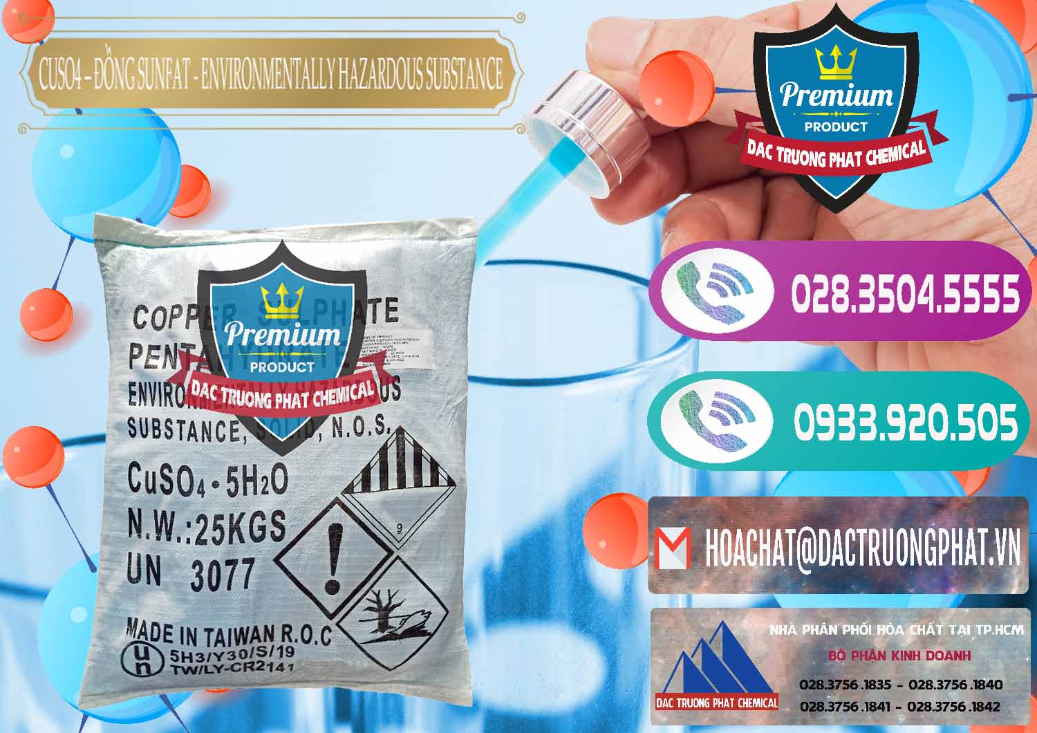 Chuyên bán & cung ứng CuSO4 – Đồng Sunfat Đài Loan Taiwan - 0059 - Cty chuyên phân phối - bán hóa chất tại TP.HCM - hoachatxulynuoc.com