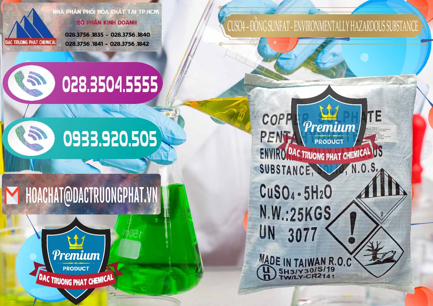 Đơn vị nhập khẩu - bán CuSO4 – Đồng Sunfat Đài Loan Taiwan - 0059 - Nhà cung cấp _ phân phối hóa chất tại TP.HCM - hoachatxulynuoc.com