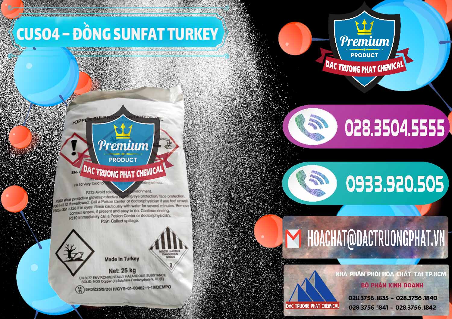 Nhà cung cấp ( bán ) CuSO4 – Đồng Sunfat Thổ Nhĩ Kỳ Turkey - 0481 - Nơi bán & cung cấp hóa chất tại TP.HCM - hoachatxulynuoc.com
