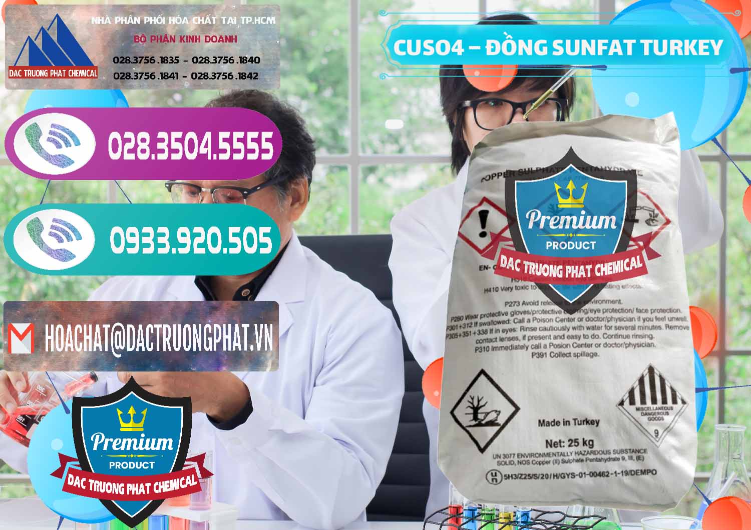 Cty bán _ cung ứng CuSO4 – Đồng Sunfat Thổ Nhĩ Kỳ Turkey - 0481 - Đơn vị phân phối _ bán hóa chất tại TP.HCM - hoachatxulynuoc.com
