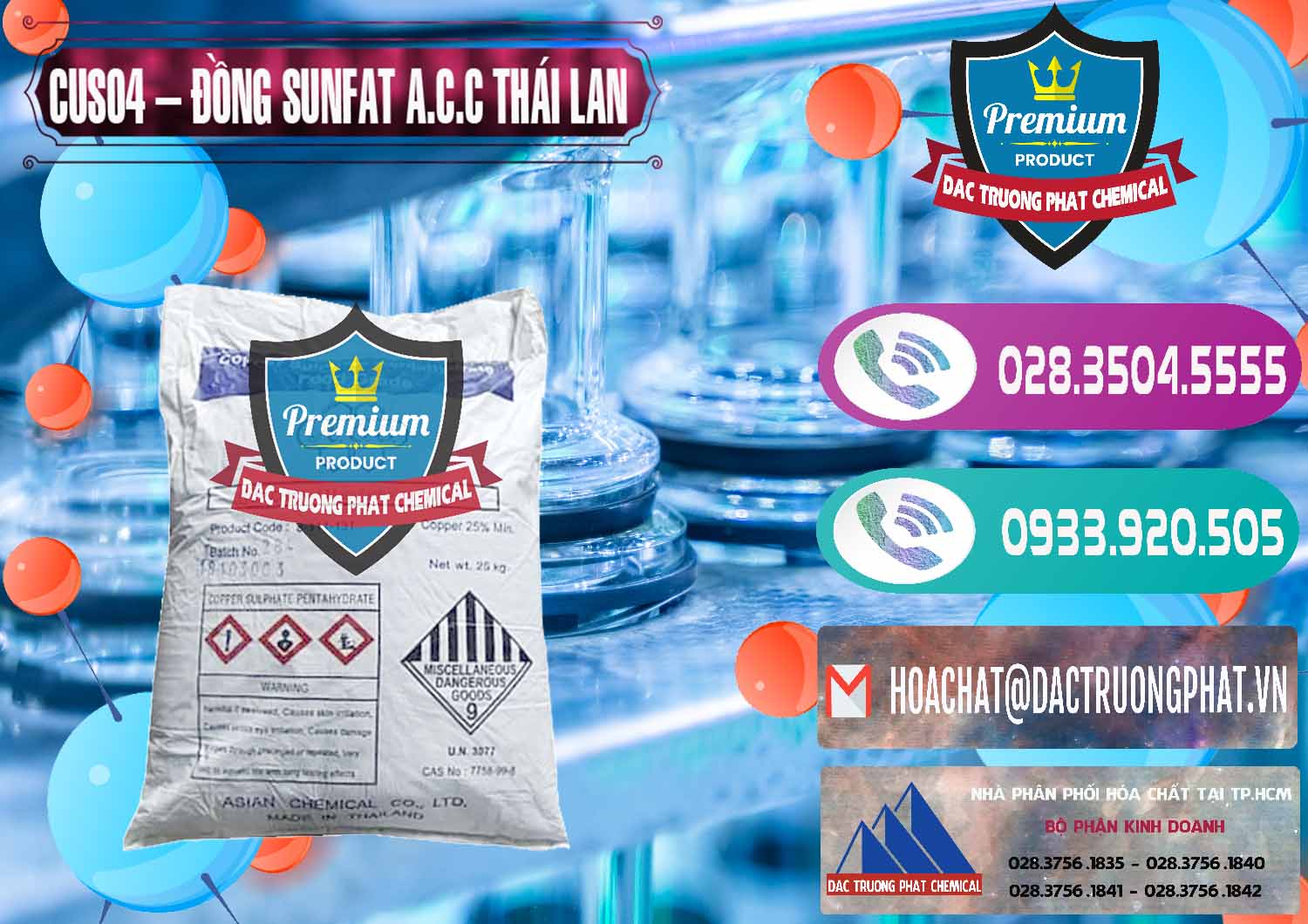 Đơn vị chuyên nhập khẩu _ bán CuSO4 – Đồng Sunfat A.C.C Thái Lan - 0249 - Đơn vị cung cấp & phân phối hóa chất tại TP.HCM - hoachatxulynuoc.com