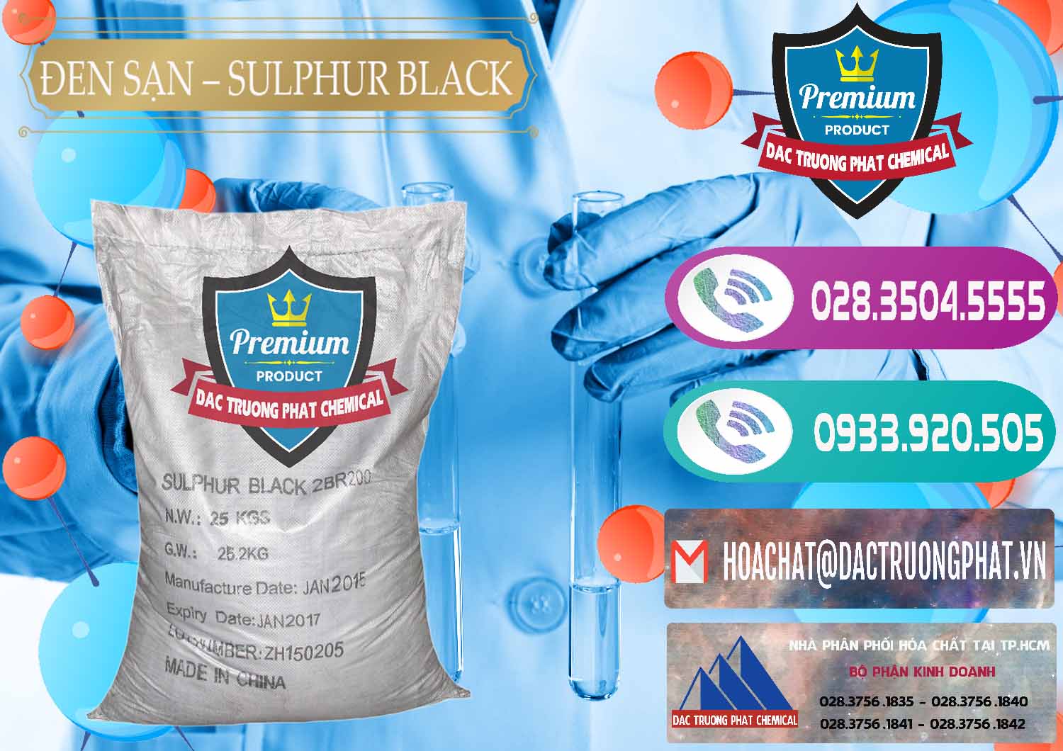 Cty chuyên cung cấp - bán Đen Sạn – Sulphur Black Trung Quốc China - 0062 - Chuyên kinh doanh & cung cấp hóa chất tại TP.HCM - hoachatxulynuoc.com