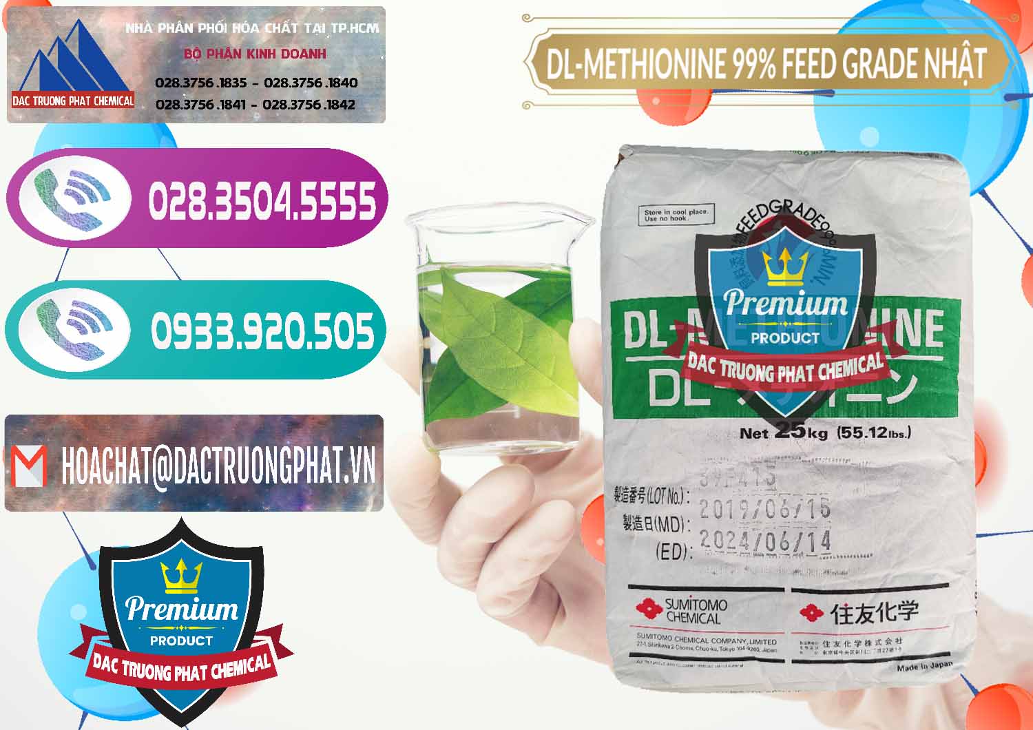 Đơn vị nhập khẩu - bán DL-Methionine - C5H11NO2S Feed Grade Sumitomo Nhật Bản Japan - 0313 - Cty cung cấp & nhập khẩu hóa chất tại TP.HCM - hoachatxulynuoc.com