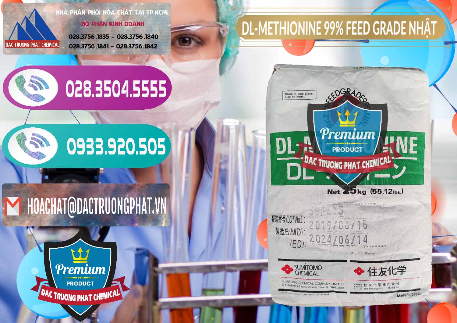 Công ty chuyên phân phối - bán DL-Methionine - C5H11NO2S Feed Grade Sumitomo Nhật Bản Japan - 0313 - Cty chuyên kinh doanh và cung cấp hóa chất tại TP.HCM - hoachatxulynuoc.com