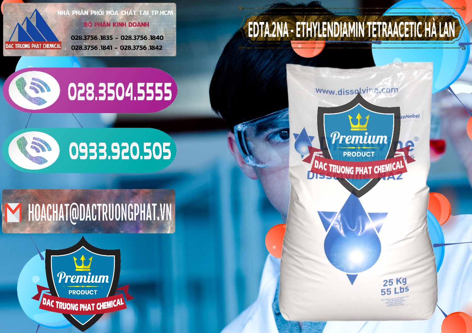 Thương mại ( bán ) E.D.T.A Dạng Bột Þ E.D.T.A Dạng Bột Dissolvine Hà Lan tại Bình Phước Nơi bán - cung cấp EDTA.2NA - Ethylendiamin Tetraacetic Dissolvine Hà Lan Netherlands - 0064 - Đơn vị cung ứng và phân phối hóa chất tại TP.HCM - hoachatxulynuoc.com