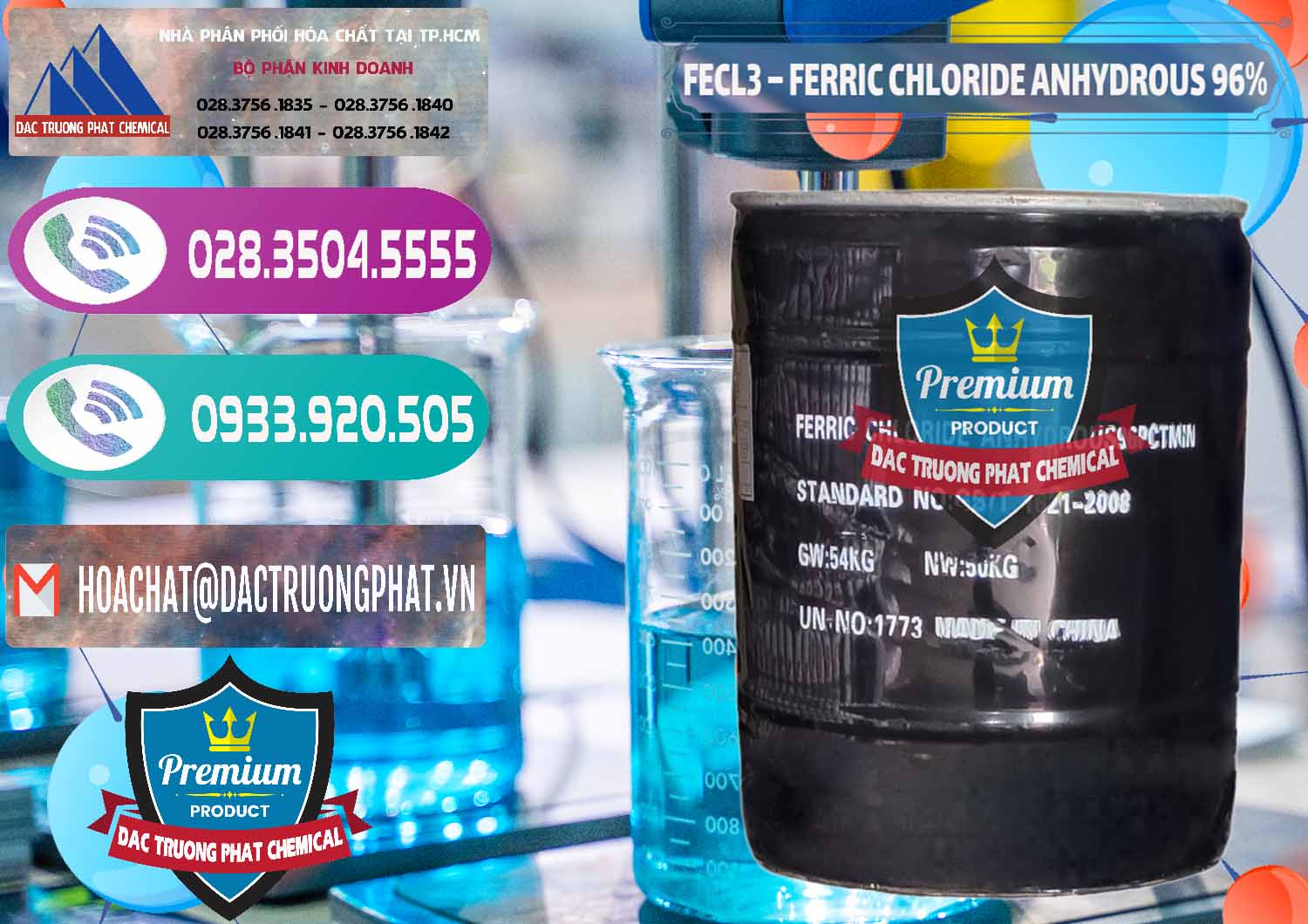 Cty bán _ phân phối FECL3 – Ferric Chloride Anhydrous 96% Trung Quốc China - 0065 - Nơi chuyên phân phối và bán hóa chất tại TP.HCM - hoachatxulynuoc.com