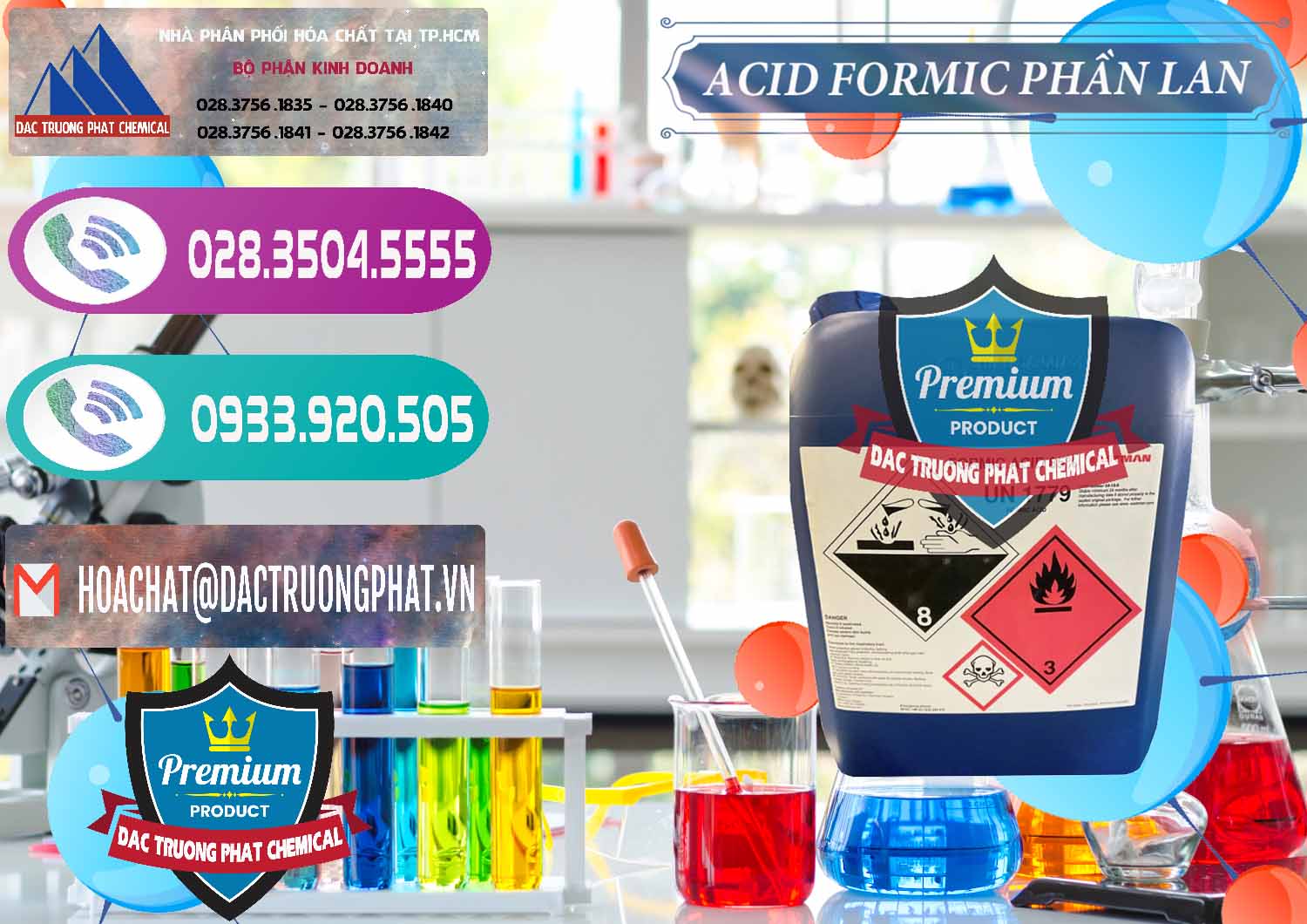 Bán và phân phối Acid Formic - Axit Formic Phần Lan Finland - 0376 - Đơn vị chuyên bán & cung cấp hóa chất tại TP.HCM - hoachatxulynuoc.com