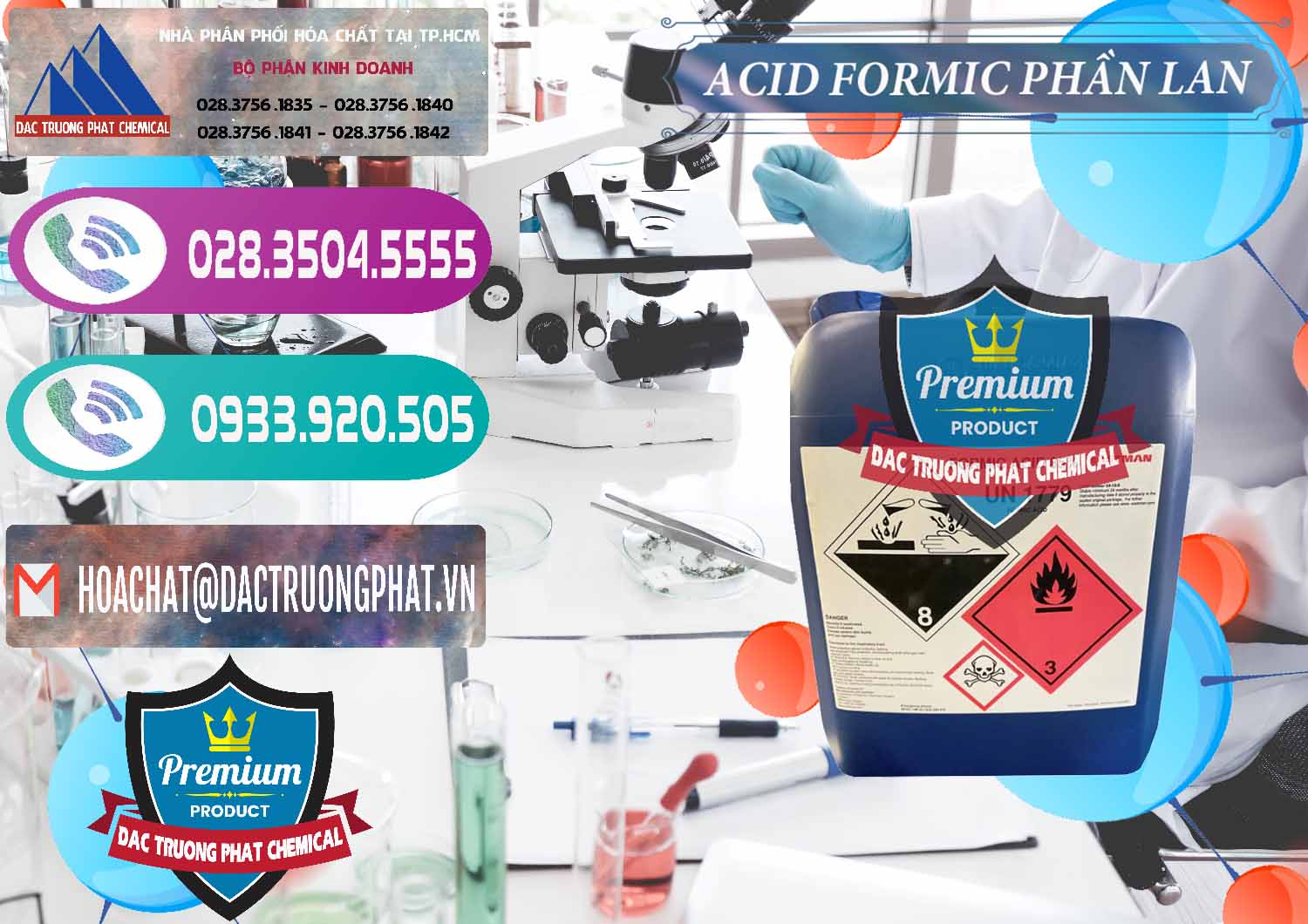 Phân phối ( bán ) Acid Formic - Axit Formic Phần Lan Finland - 0376 - Công ty cung cấp _ nhập khẩu hóa chất tại TP.HCM - hoachatxulynuoc.com