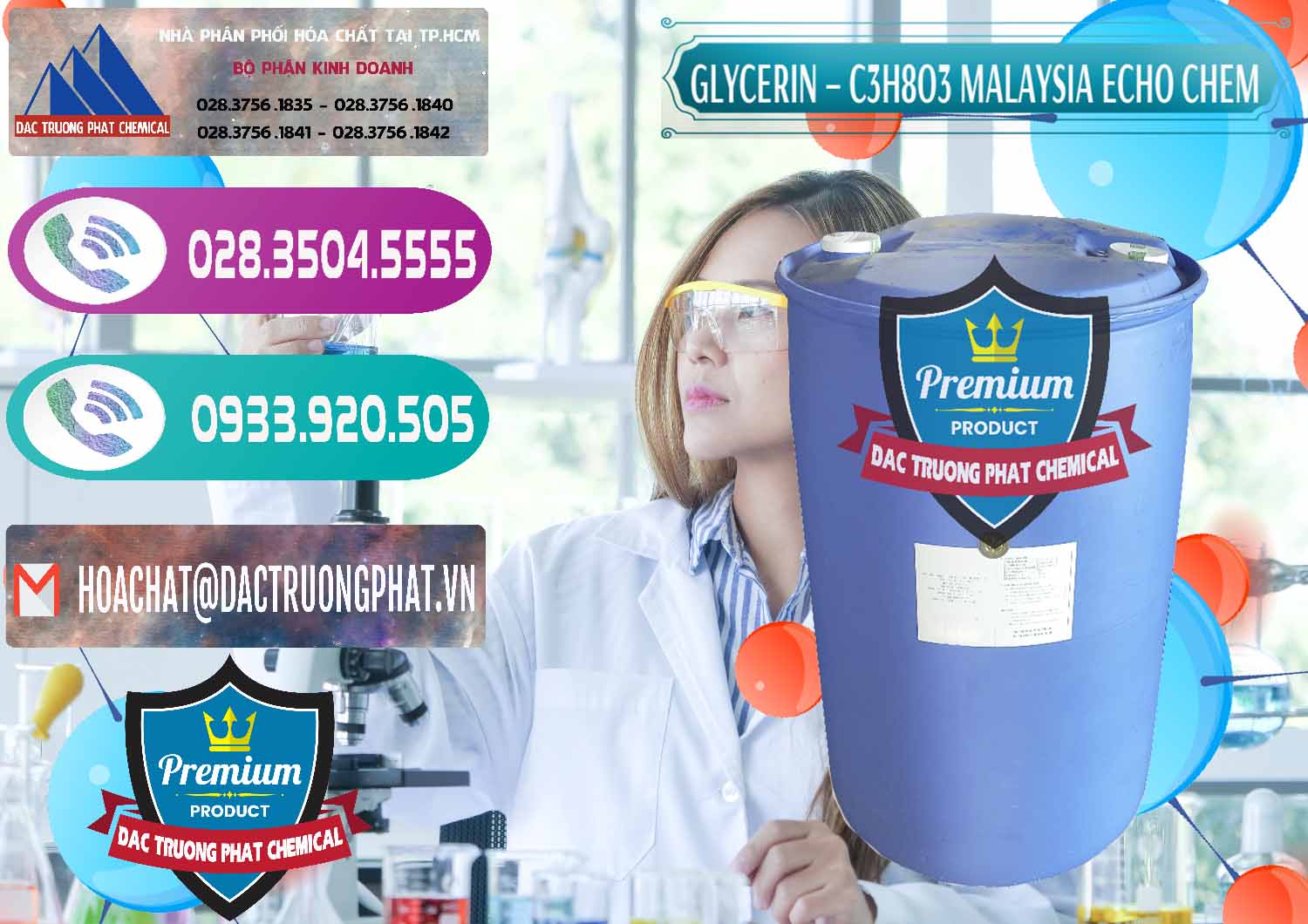 Nơi phân phối & bán Glycerin – C3H8O3 99.7% Echo Chem Malaysia - 0273 - Nơi chuyên kinh doanh - cung cấp hóa chất tại TP.HCM - hoachatxulynuoc.com