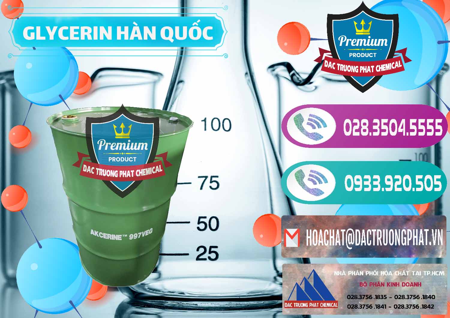 Nơi phân phối - bán Glycerin – C3H8O3 Hàn Quốc Korea - 0403 - Đơn vị nhập khẩu & phân phối hóa chất tại TP.HCM - hoachatxulynuoc.com