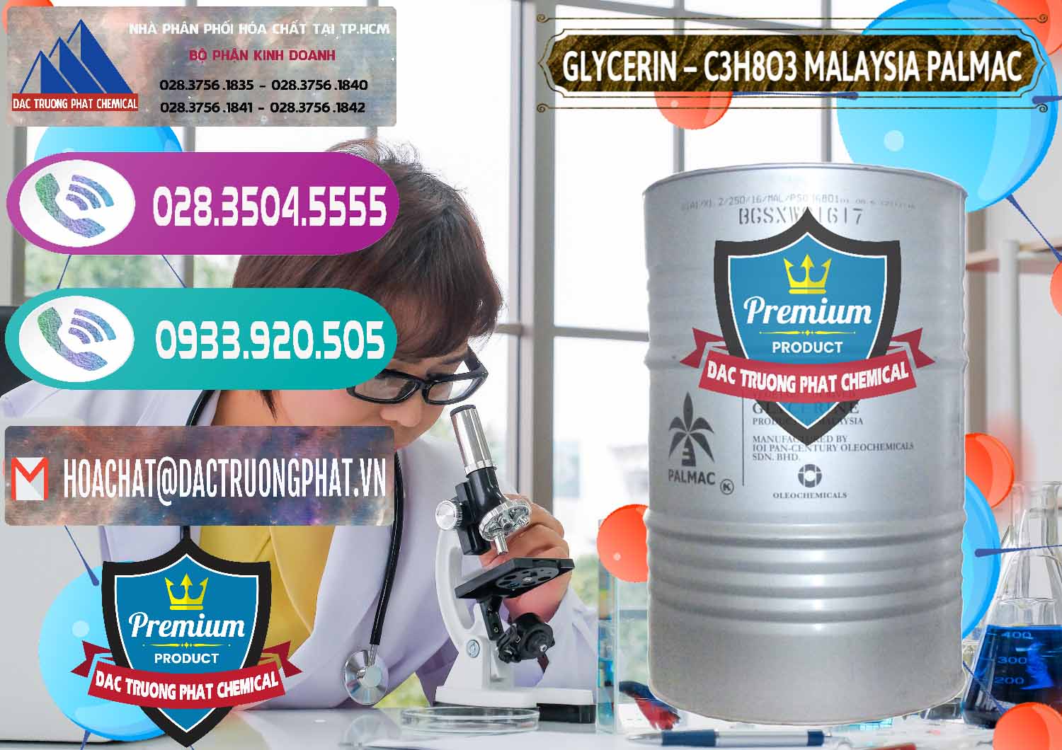 Glycerin – C3H8O3 99.7% Malaysia Palmac Phân phối và bán Glycerin – C3H8O3 99.7% Malaysia Palmac - 0067 - Nhà phân phối ( cung cấp ) hóa chất tại TP.HCM - hoachatxulynuoc.com