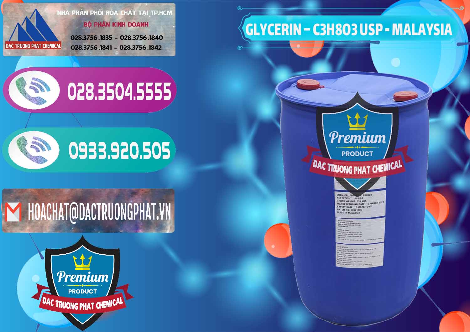Chuyên phân phối _ bán Glycerin – C3H8O3 USP Malaysia - 0233 - Đơn vị chuyên nhập khẩu & cung cấp hóa chất tại TP.HCM - hoachatxulynuoc.com