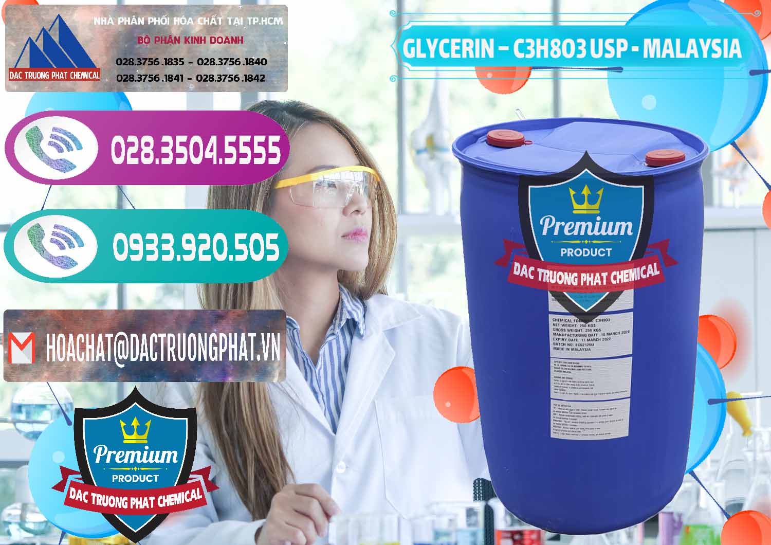 Nơi phân phối ( bán ) Glycerin – C3H8O3 USP Malaysia - 0233 - Cung cấp - kinh doanh hóa chất tại TP.HCM - hoachatxulynuoc.com