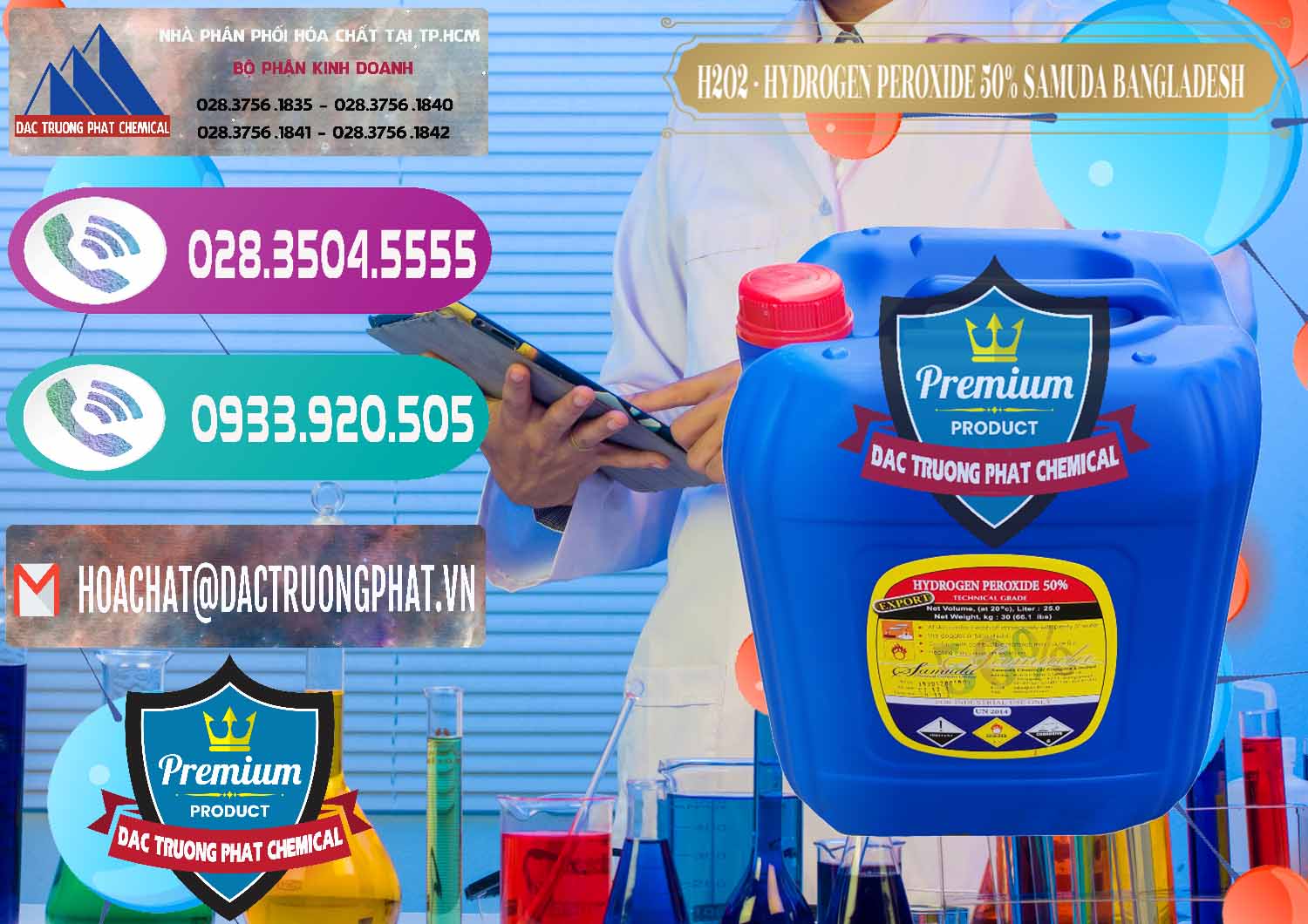 Công ty phân phối > bán hóa chất Nước Hydrogen Dioxide & Hydrogen Peroxide 50% Samuda Bangladesh Đơn vị chuyên bán và phân phối H2O2 - Hydrogen Peroxide 50% Samuda Bangladesh - 0077 - Nơi chuyên nhập khẩu & phân phối hóa chất tại TP.HCM - hoachatxulynuoc.com