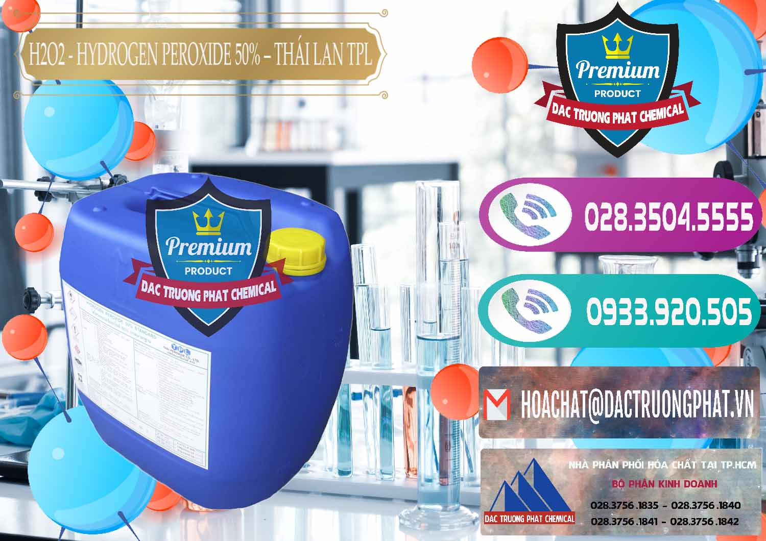 Đơn vị chuyên phân phối > bán hóa chất Nước Hydrogen Peroxide # Hydrogen Peroxide 50% TPL Thái Lan Thailand tại Cần Thơ Nhập khẩu - bán H2O2 - Hydrogen Peroxide 50% Thái Lan TPL - 0076 - Công ty chuyên cung cấp ( bán ) hóa chất tại TP.HCM - hoachatxulynuoc.com