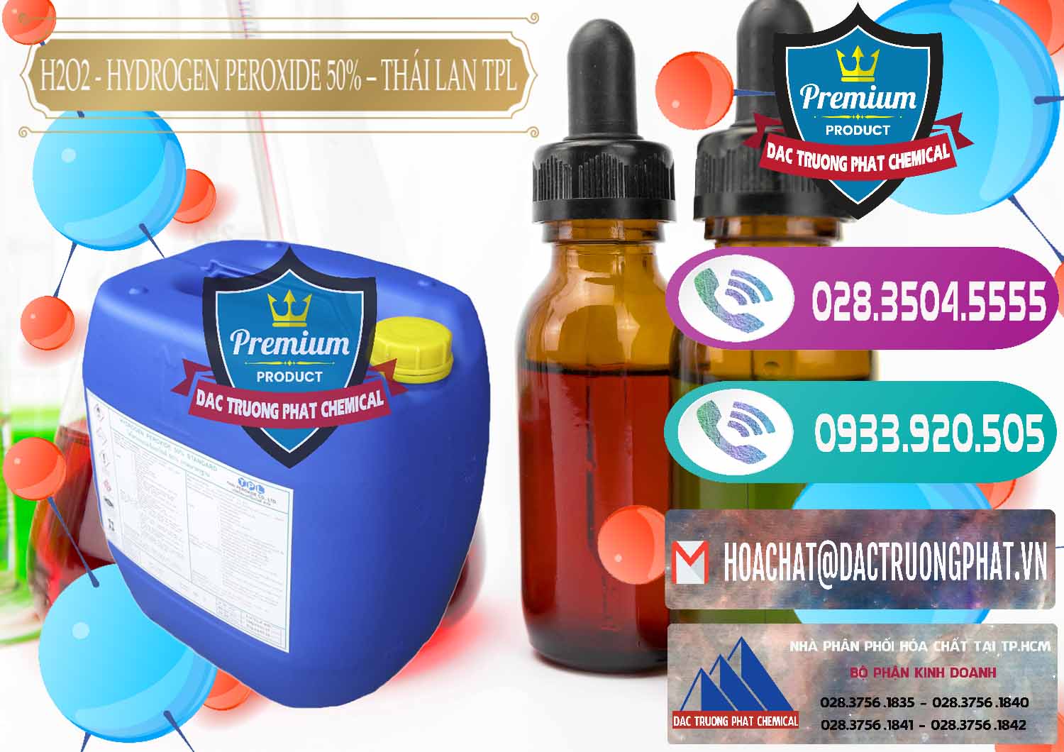 Địa chỉ phân phối » bán Ôxy Già Dạng Nước Ø H2O2 50% TPL Thái Lan Thailand Đơn vị nhập khẩu _ bán H2O2 - Hydrogen Peroxide 50% Thái Lan TPL - 0076 - Chuyên cung cấp và bán hóa chất tại TP.HCM - hoachatxulynuoc.com