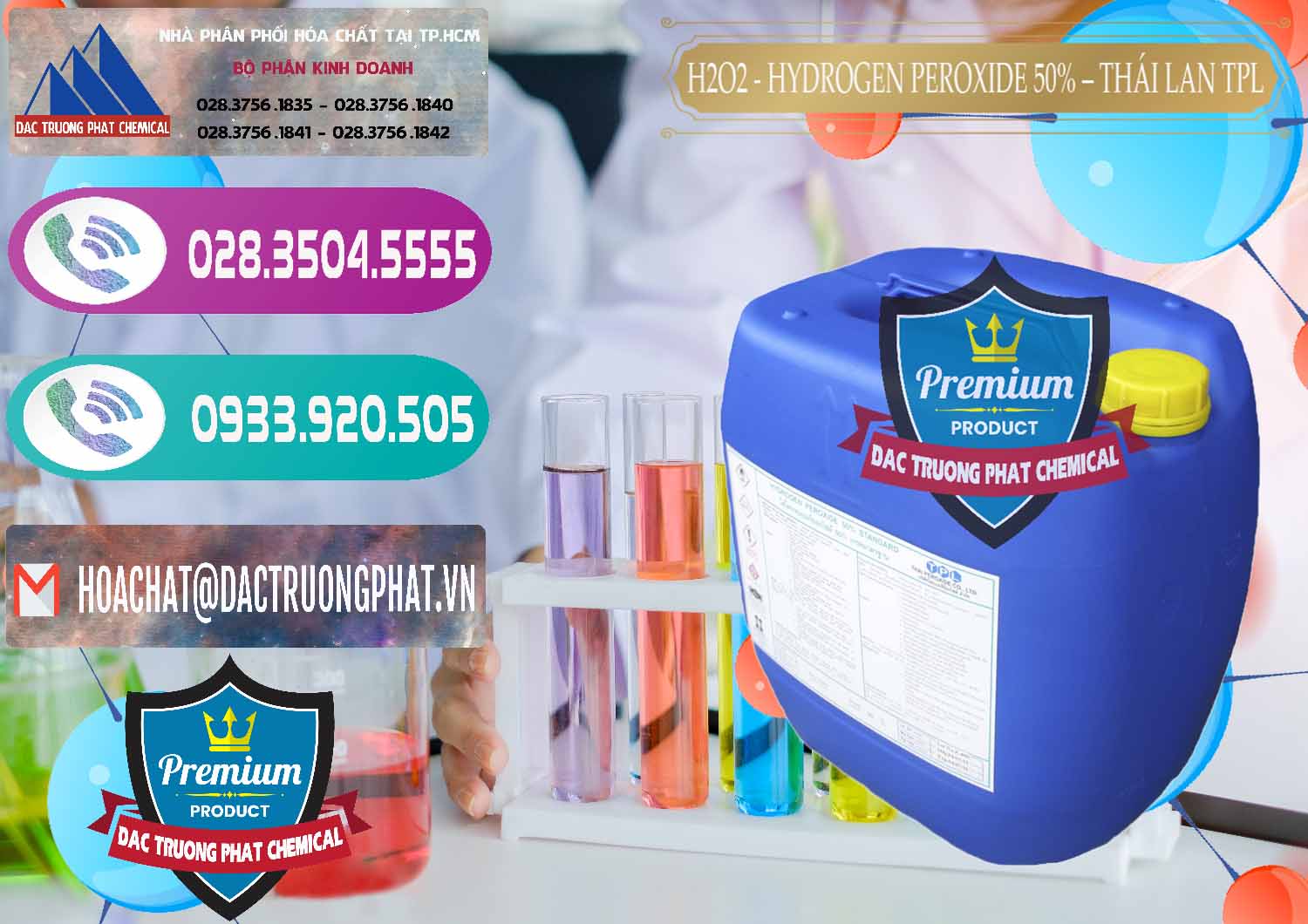 Công ty chuyên cung cấp › bán hóa chất Hydrogen Peroxide _ Hydrogen Peroxide Liquid 50% TPL Thái Lan Thailand Công ty cung ứng - bán H2O2 - Hydrogen Peroxide 50% Thái Lan TPL - 0076 - Cung cấp và kinh doanh hóa chất tại TP.HCM - hoachatxulynuoc.com