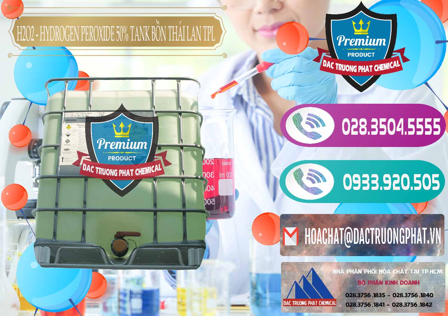 Đơn vị phân phối Œ bán H2O2 Lỏng Þ H2O2 50% Tank IBC Bồn Thái Lan TPL Nơi kinh doanh và bán H2O2 - Hydrogen Peroxide 50% Tank IBC Bồn Thái Lan TPL - 0073 - Chuyên cung cấp ( phân phối ) hóa chất tại TP.HCM - hoachatxulynuoc.com