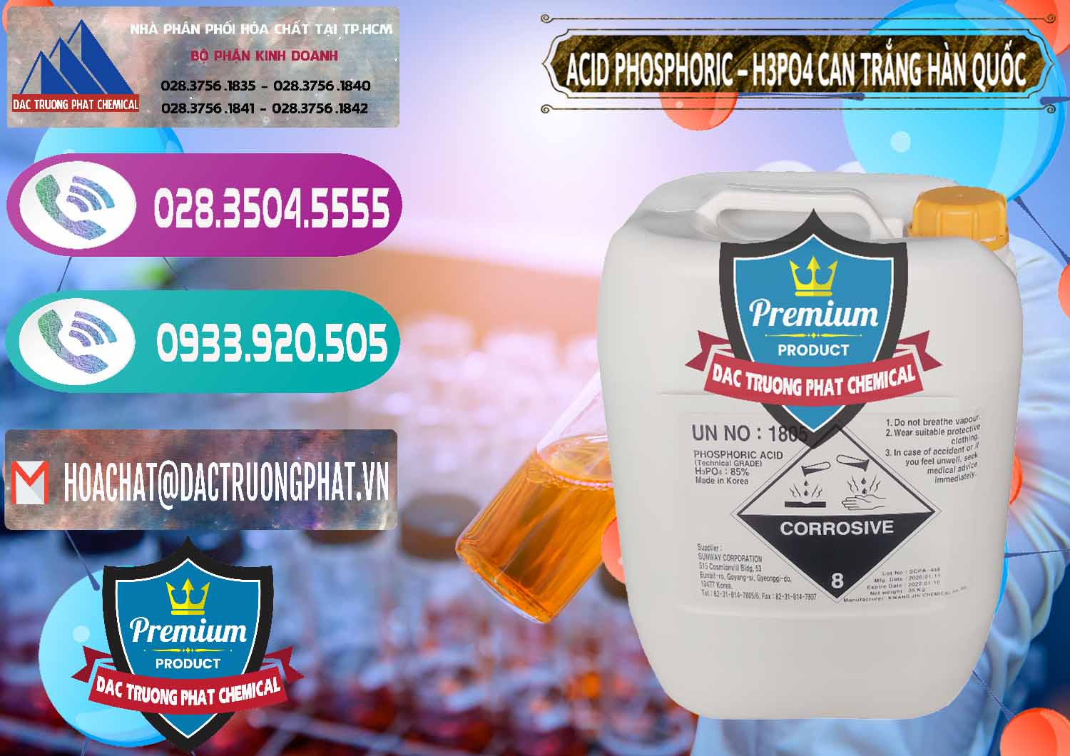 Cty chuyên bán ( cung cấp ) Acid Phosphoric - Axit Phosphoric H3PO4 Can Trắng Hàn Quốc Korea - 0017 - Kinh doanh ( cung cấp ) hóa chất tại TP.HCM - hoachatxulynuoc.com