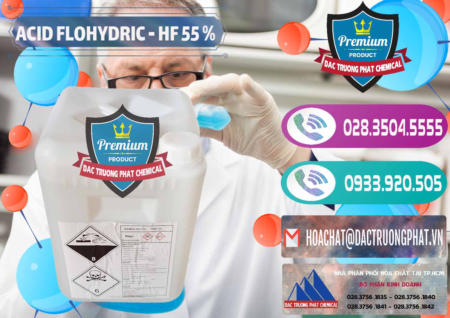 Công ty chuyên bán ( phân phối ) Axit HF - Acid HF 55% Can Trắng Trung Quốc China - 0079 - Công ty chuyên cung ứng và phân phối hóa chất tại TP.HCM - hoachatxulynuoc.com