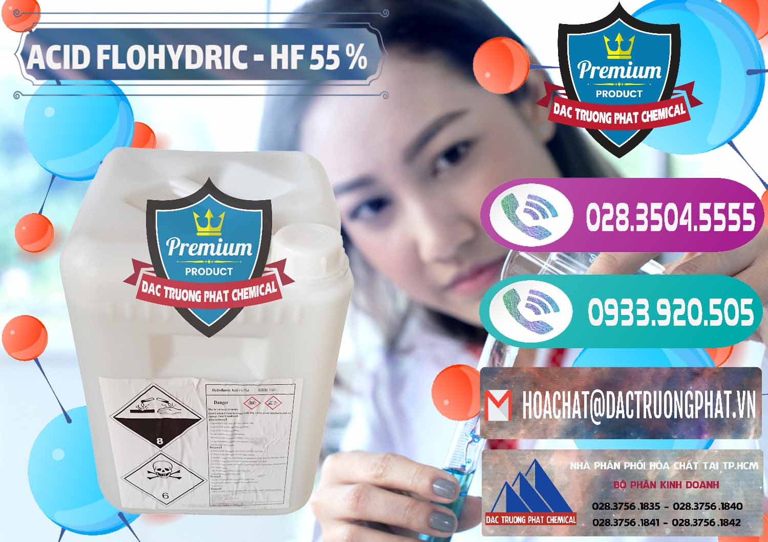 Bán và cung ứng Axit HF - Acid HF 55% Can Trắng Trung Quốc China - 0079 - Cty phân phối _ bán hóa chất tại TP.HCM - hoachatxulynuoc.com