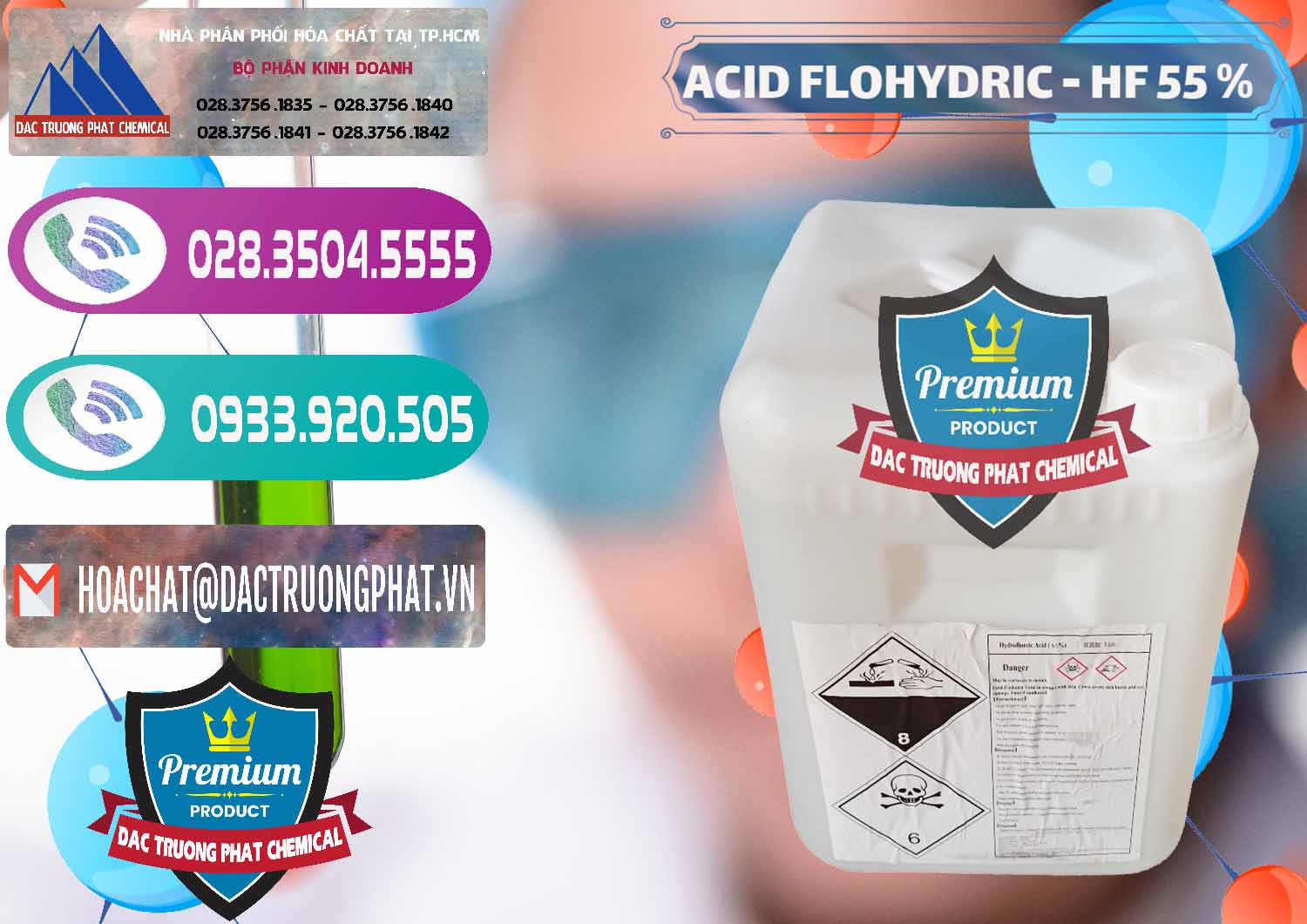 Nhà nhập khẩu ( bán ) Axit HF - Acid HF 55% Can Trắng Trung Quốc China - 0079 - Cty cung cấp & nhập khẩu hóa chất tại TP.HCM - hoachatxulynuoc.com