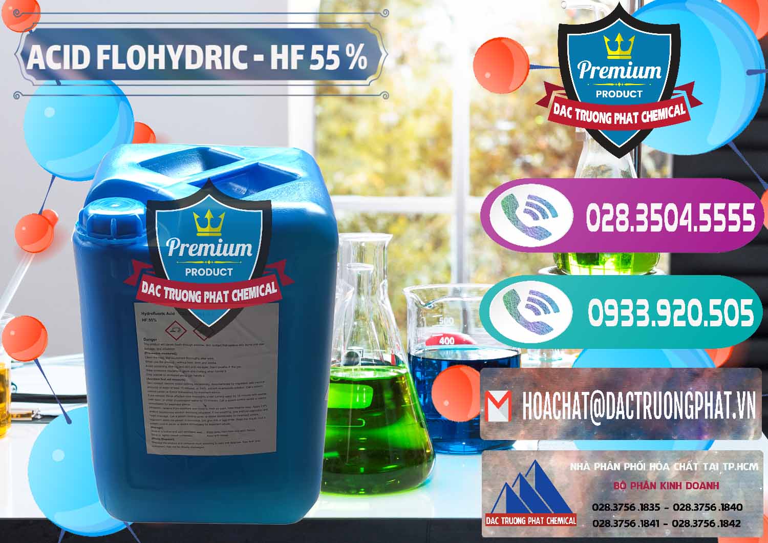 Nơi kinh doanh _ bán Axit HF - Acid HF 55% Can Xanh Trung Quốc China - 0080 - Công ty phân phối ( bán ) hóa chất tại TP.HCM - hoachatxulynuoc.com