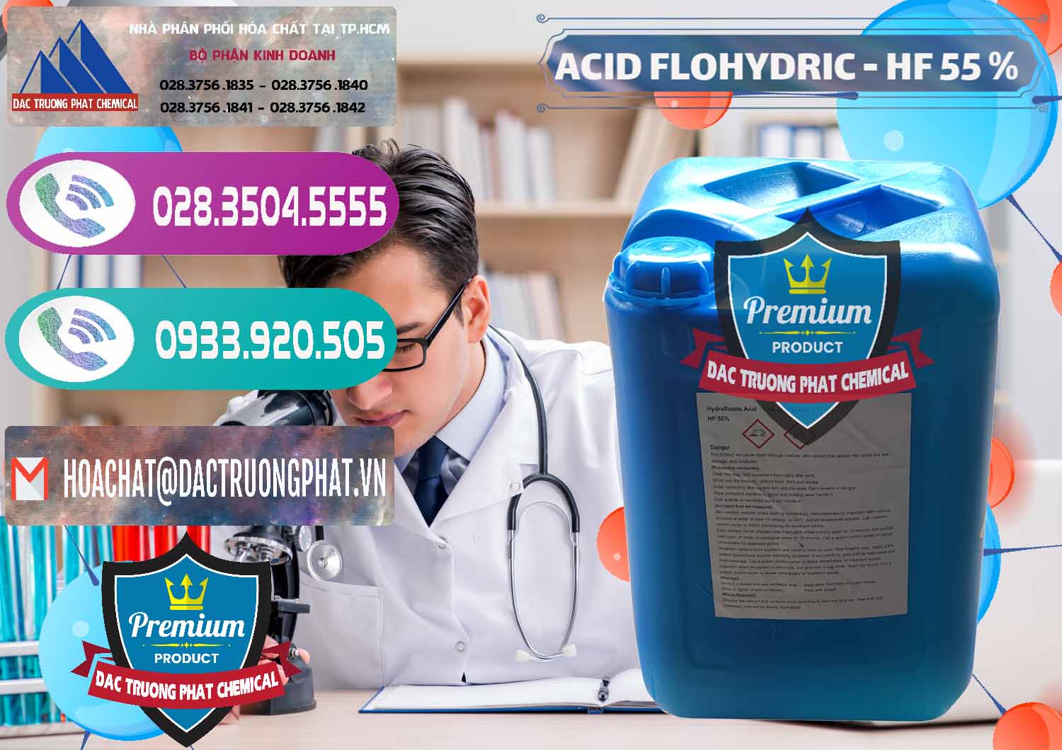 Công ty bán ( cung ứng ) Axit HF - Acid HF 55% Can Xanh Trung Quốc China - 0080 - Công ty phân phối _ bán hóa chất tại TP.HCM - hoachatxulynuoc.com