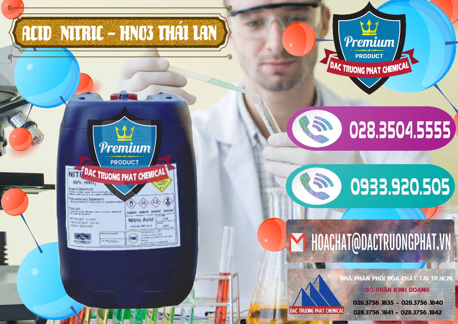 Nơi chuyên cung ứng ( bán ) Acid Nitric – Axit Nitric HNO3 Thái Lan Thailand - 0344 - Nơi cung cấp ( kinh doanh ) hóa chất tại TP.HCM - hoachatxulynuoc.com