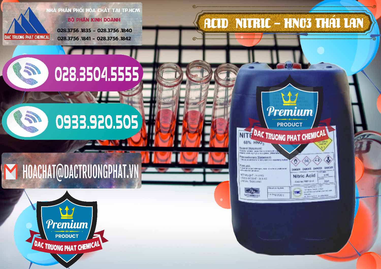 Cty chuyên bán ( phân phối ) Acid Nitric – Axit Nitric HNO3 Thái Lan Thailand - 0344 - Công ty nhập khẩu và phân phối hóa chất tại TP.HCM - hoachatxulynuoc.com