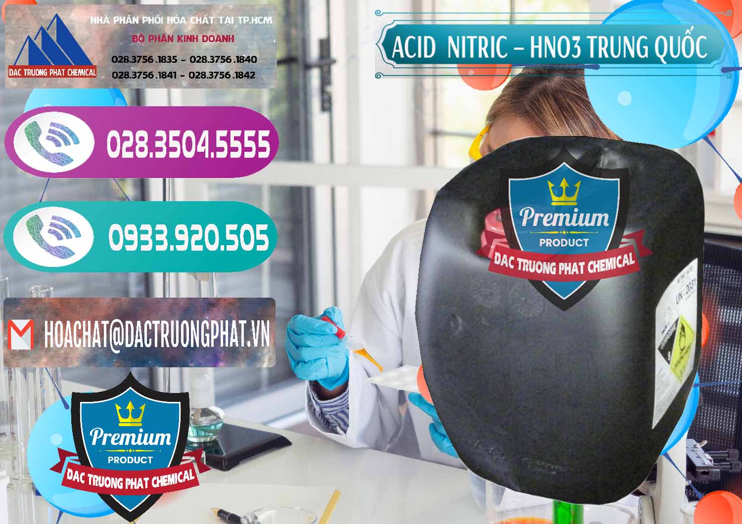 Cung ứng - bán Acid Nitric – Axit Nitric HNO3 68% Trung Quốc China - 0343 - Cty phân phối _ nhập khẩu hóa chất tại TP.HCM - hoachatxulynuoc.com