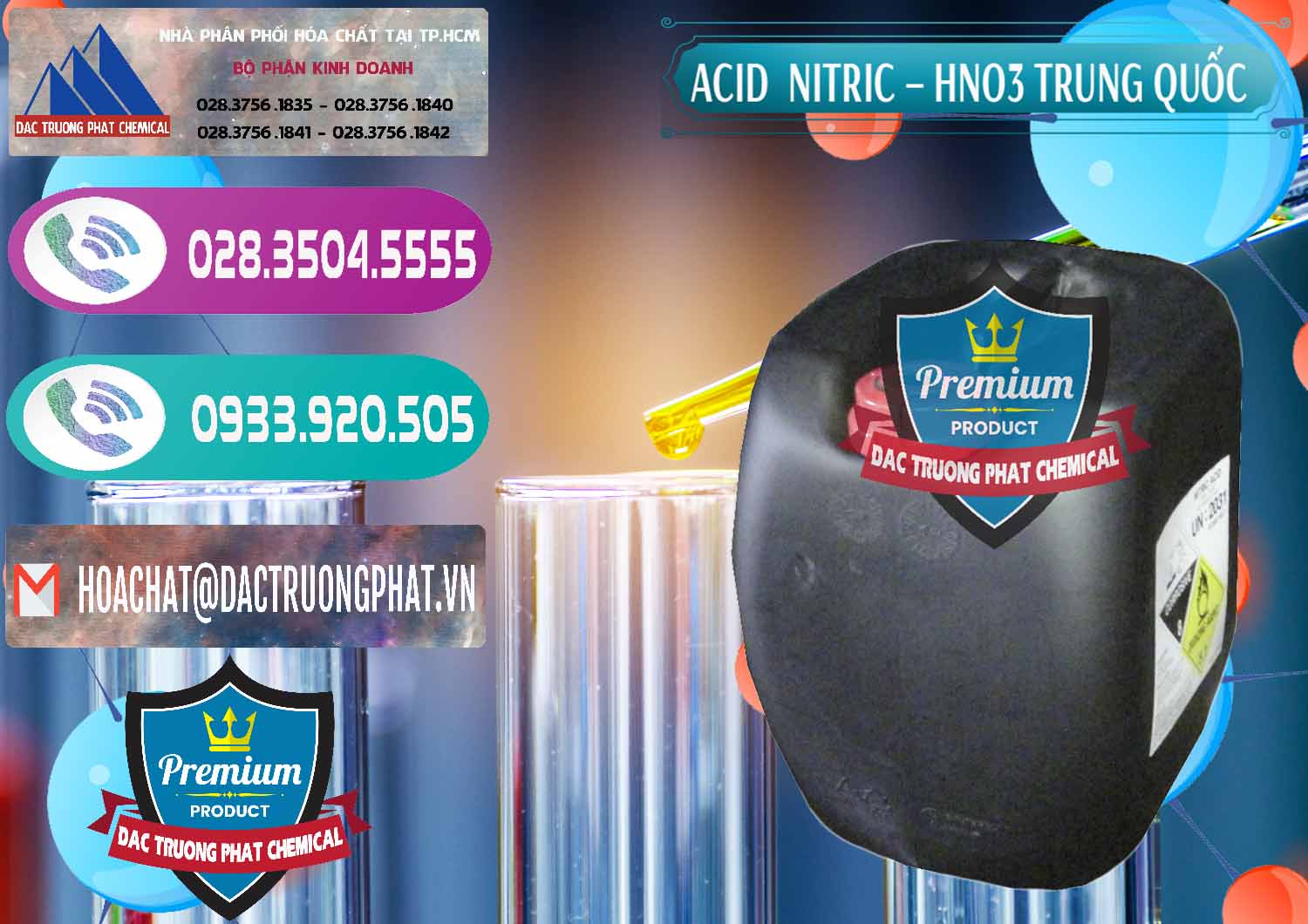 Đơn vị bán - cung cấp Acid Nitric – Axit Nitric HNO3 68% Trung Quốc China - 0343 - Kinh doanh và phân phối hóa chất tại TP.HCM - hoachatxulynuoc.com
