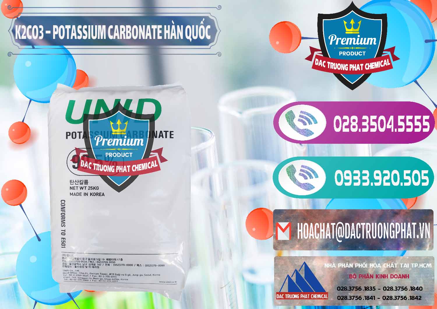 Nhà nhập khẩu & bán K2Co3 – Potassium Carbonate Unid Hàn Quốc Korea - 0081 - Kinh doanh và cung cấp hóa chất tại TP.HCM - hoachatxulynuoc.com