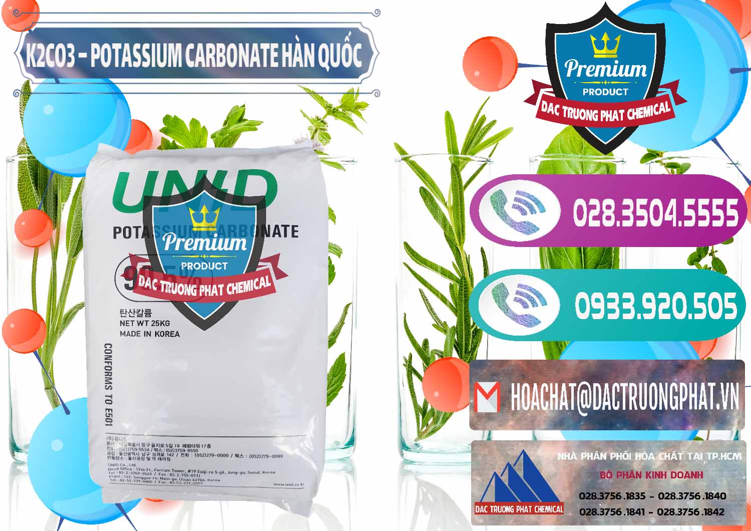 Nơi bán & phân phối K2Co3 – Potassium Carbonate Unid Hàn Quốc Korea - 0081 - Nơi chuyên nhập khẩu ( phân phối ) hóa chất tại TP.HCM - hoachatxulynuoc.com
