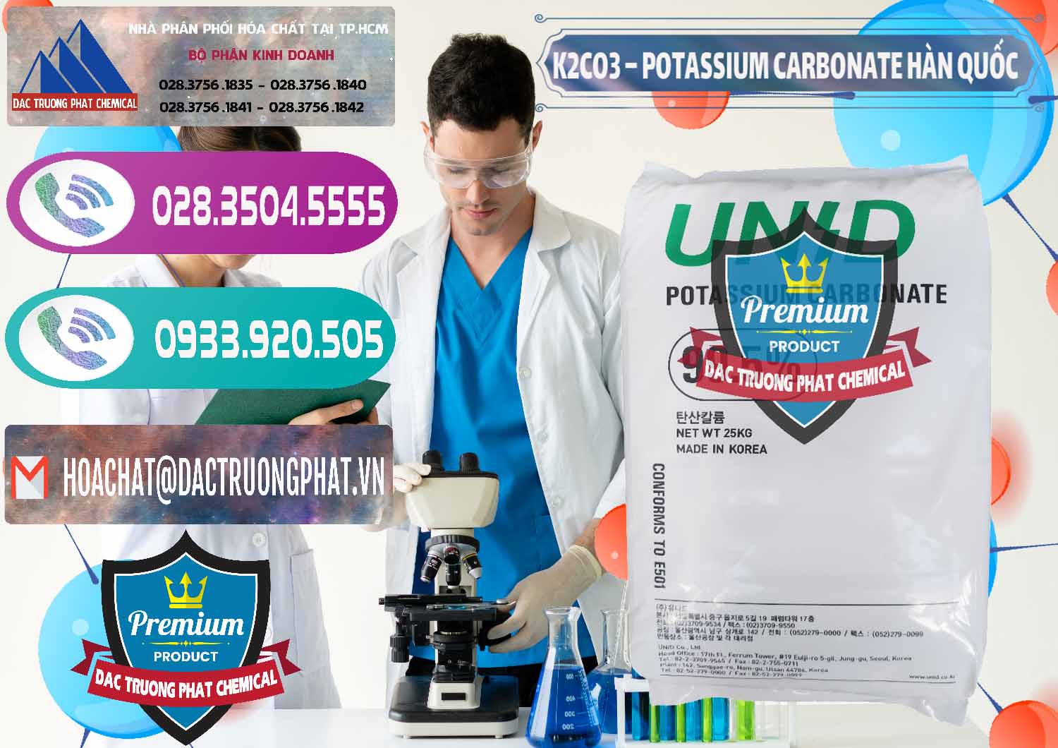 Đơn vị chuyên nhập khẩu ( bán ) K2Co3 – Potassium Carbonate Unid Hàn Quốc Korea - 0081 - Đơn vị cung cấp và phân phối hóa chất tại TP.HCM - hoachatxulynuoc.com