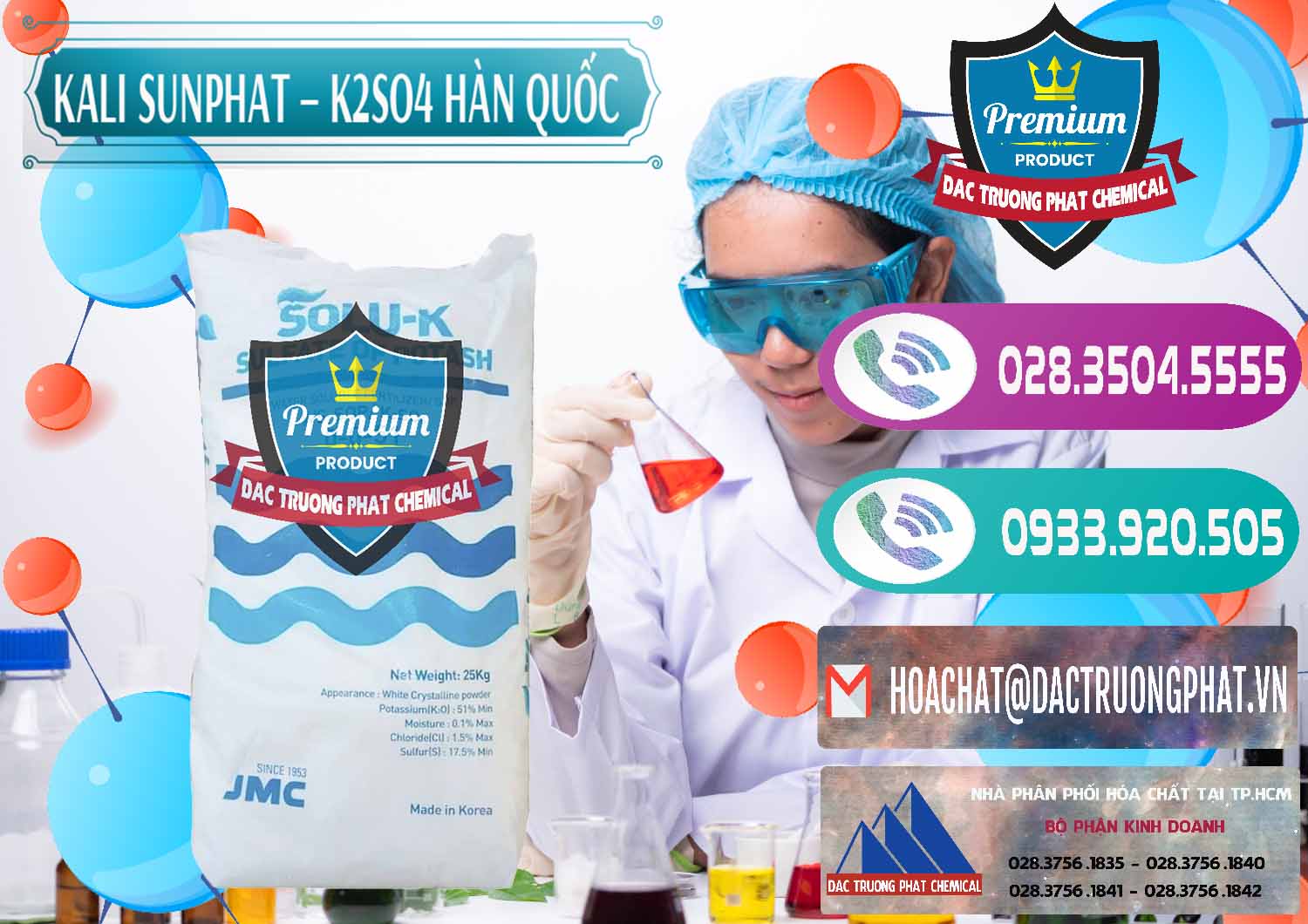 Đơn vị chuyên nhập khẩu _ bán Kali Sunphat – K2SO4 Hàn Quốc Korea - 0410 - Cty phân phối & cung ứng hóa chất tại TP.HCM - hoachatxulynuoc.com