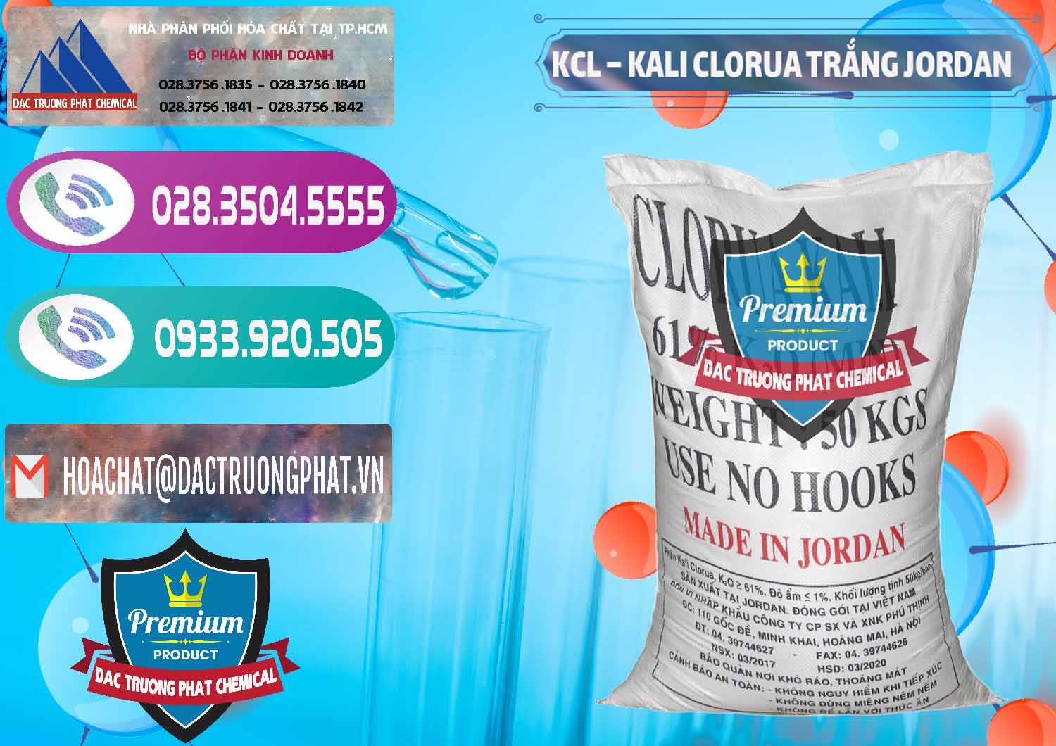 Chuyên nhập khẩu và bán KCL – Kali Clorua Trắng Jordan - 0088 - Cty chuyên bán ( cung cấp ) hóa chất tại TP.HCM - hoachatxulynuoc.com