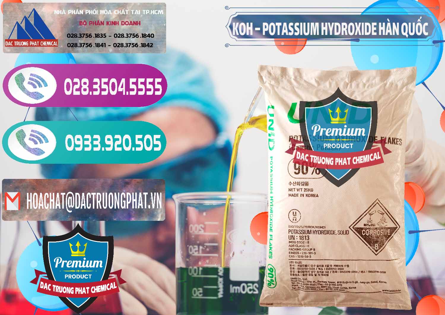 Cung ứng _ bán KOH ( 90%) – Potassium Hydroxide Unid Hàn Quốc Korea - 0090 - Cty cung cấp và phân phối hóa chất tại TP.HCM - hoachatxulynuoc.com
