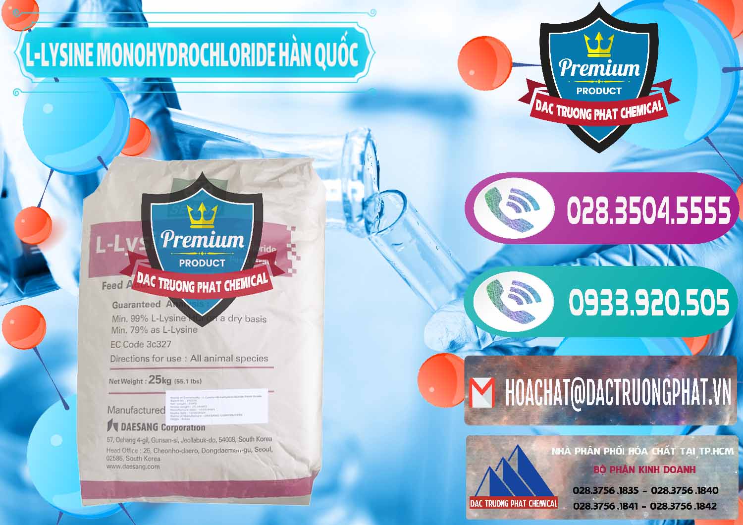 Cty kinh doanh ( bán ) L-Lysine Monohydrochloride Feed Grade Sewon Hàn Quốc Korea - 0302 - Công ty cung cấp và kinh doanh hóa chất tại TP.HCM - hoachatxulynuoc.com