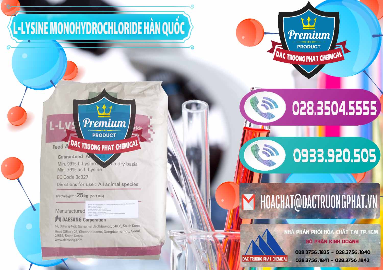 Nơi chuyên nhập khẩu ( bán ) L-Lysine Monohydrochloride Feed Grade Sewon Hàn Quốc Korea - 0302 - Đơn vị bán & phân phối hóa chất tại TP.HCM - hoachatxulynuoc.com