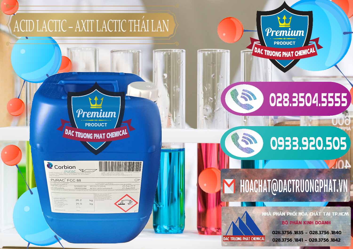 Nơi cung cấp - bán Acid Lactic – Axit Lactic Thái Lan Purac FCC 88 - 0012 - Nhà cung cấp và bán hóa chất tại TP.HCM - hoachatxulynuoc.com