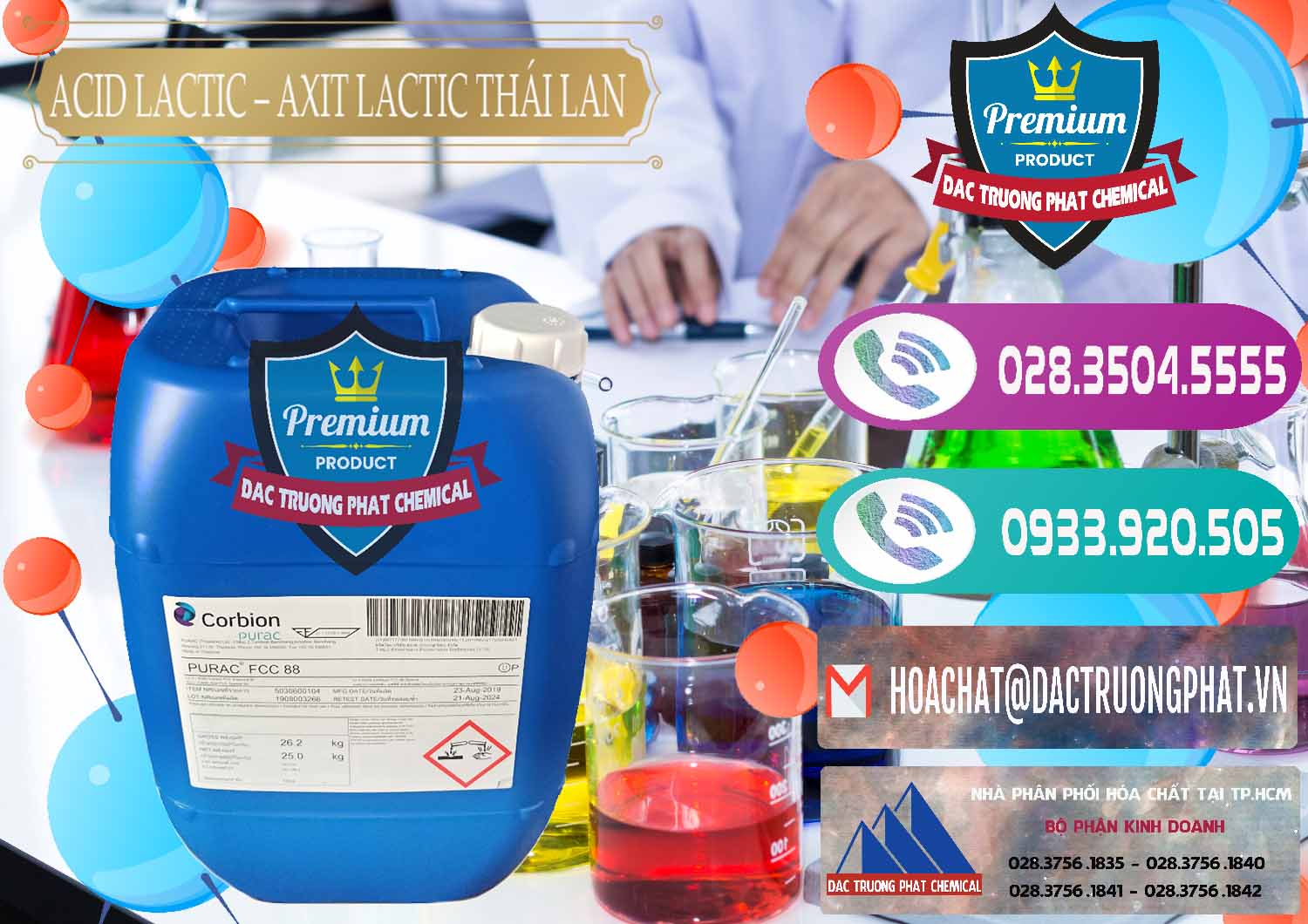 Nhà phân phối - bán Acid Lactic – Axit Lactic Thái Lan Purac FCC 88 - 0012 - Cty phân phối và cung cấp hóa chất tại TP.HCM - hoachatxulynuoc.com