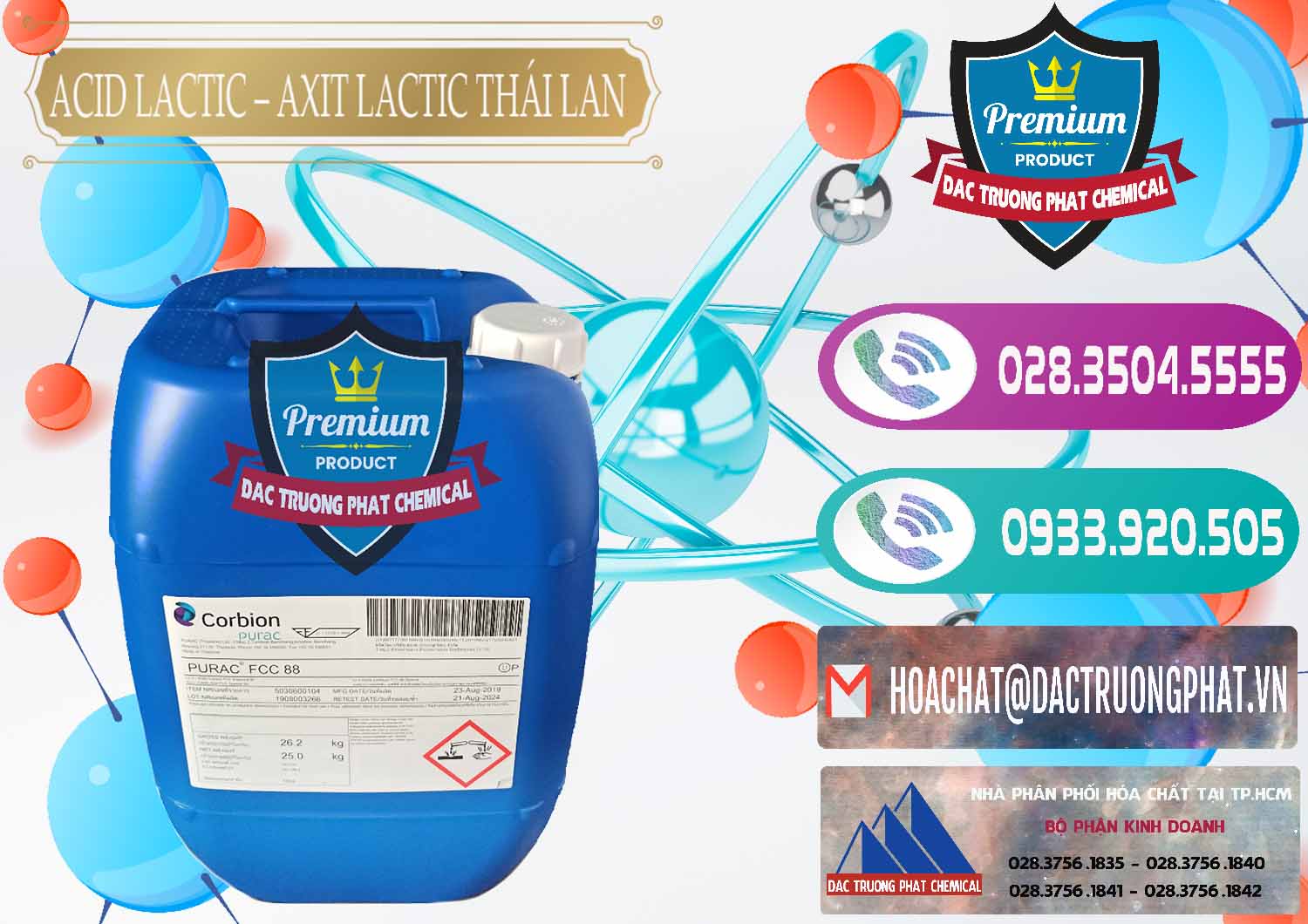Đơn vị nhập khẩu ( bán ) Acid Lactic – Axit Lactic Thái Lan Purac FCC 88 - 0012 - Nhà phân phối và cung cấp hóa chất tại TP.HCM - hoachatxulynuoc.com