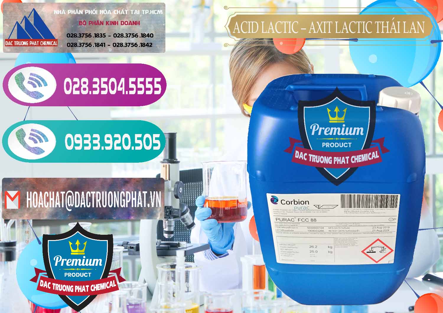 Công ty chuyên nhập khẩu & bán Acid Lactic – Axit Lactic Thái Lan Purac FCC 88 - 0012 - Nhà cung cấp _ kinh doanh hóa chất tại TP.HCM - hoachatxulynuoc.com