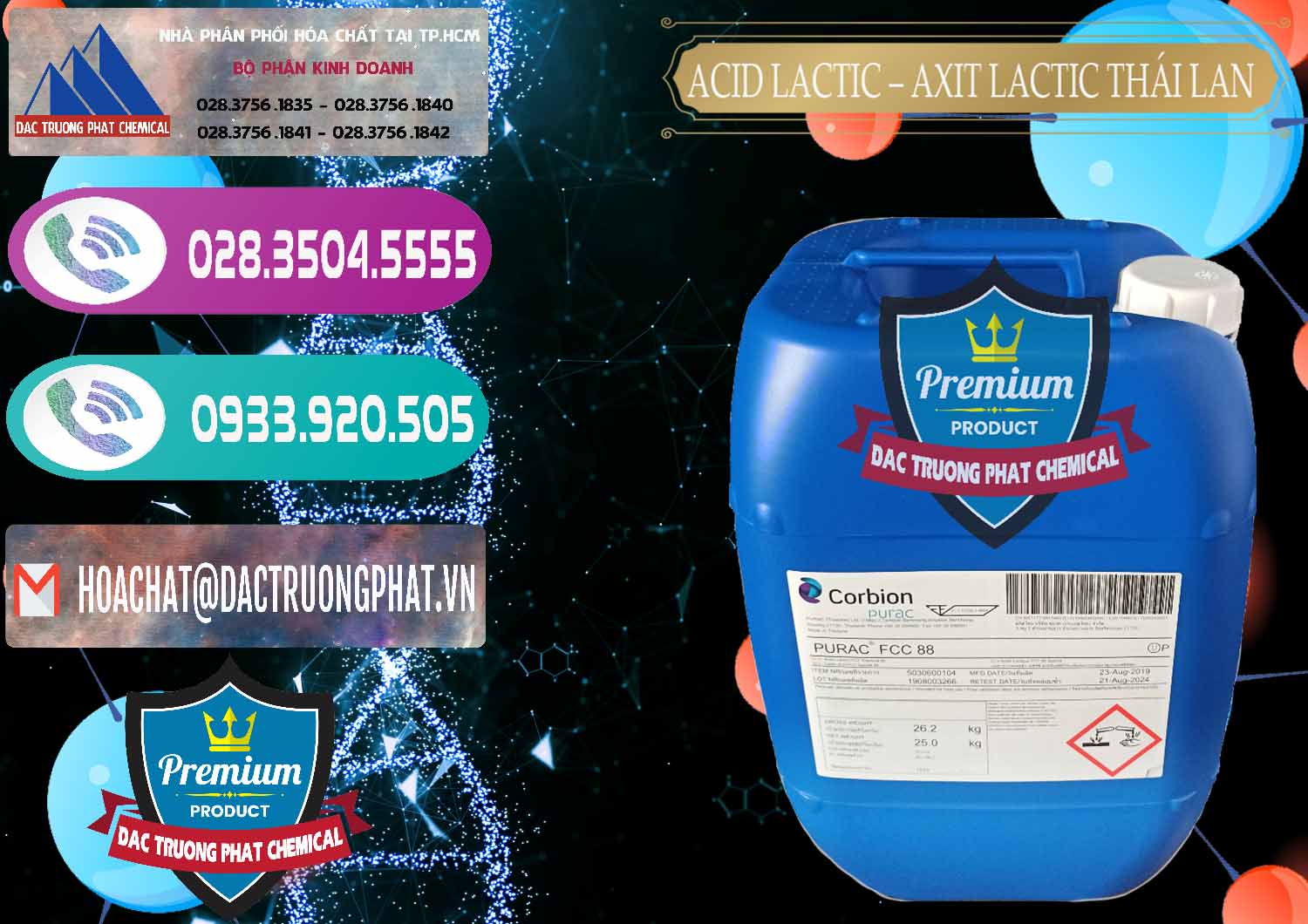 Đơn vị chuyên bán & cung ứng Acid Lactic – Axit Lactic Thái Lan Purac FCC 88 - 0012 - Nhà cung cấp ( phân phối ) hóa chất tại TP.HCM - hoachatxulynuoc.com