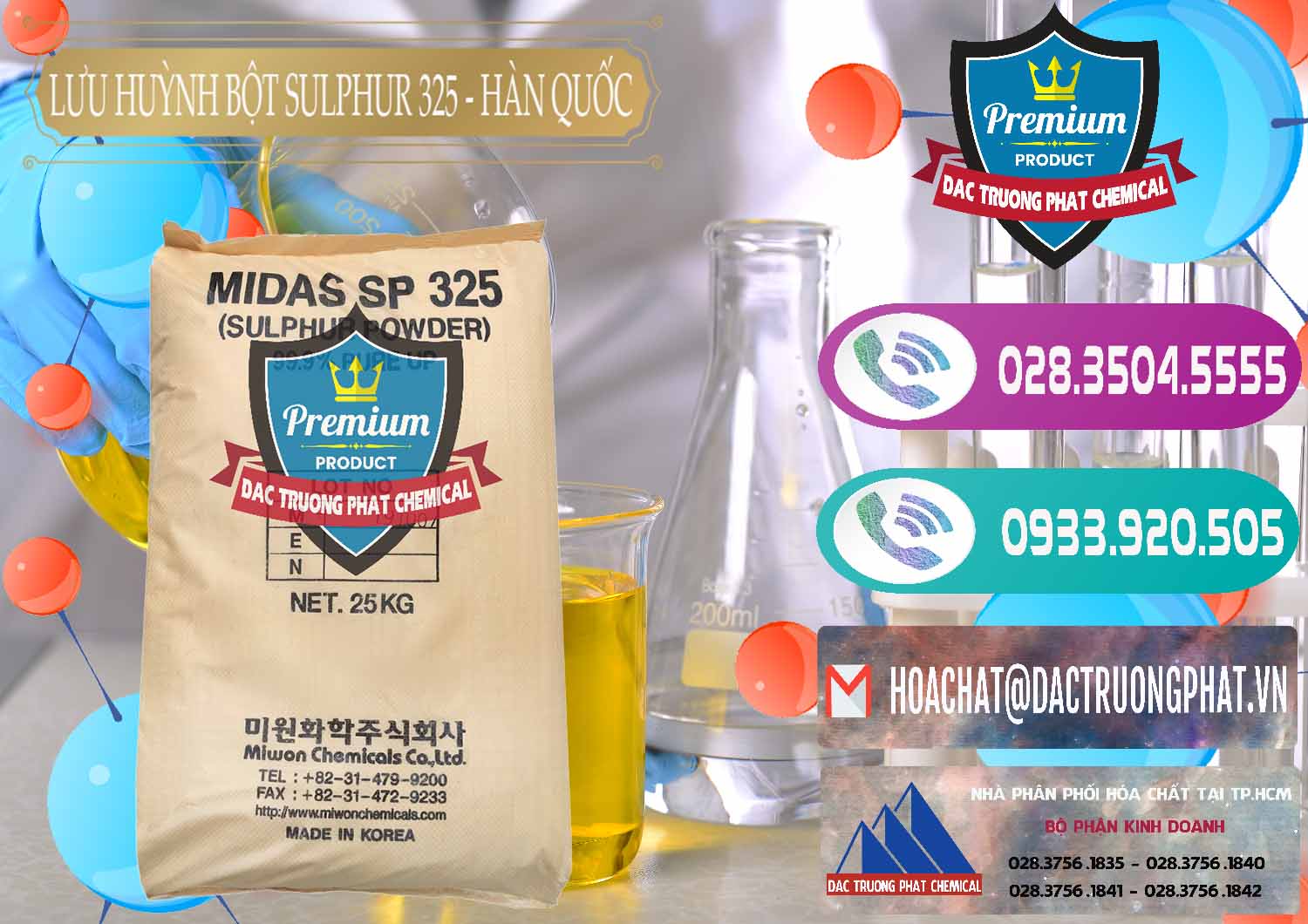 Nơi kinh doanh ( bán ) Lưu huỳnh Bột - Sulfur Powder Midas SP 325 Hàn Quốc Korea - 0198 - Cty phân phối & nhập khẩu hóa chất tại TP.HCM - hoachatxulynuoc.com